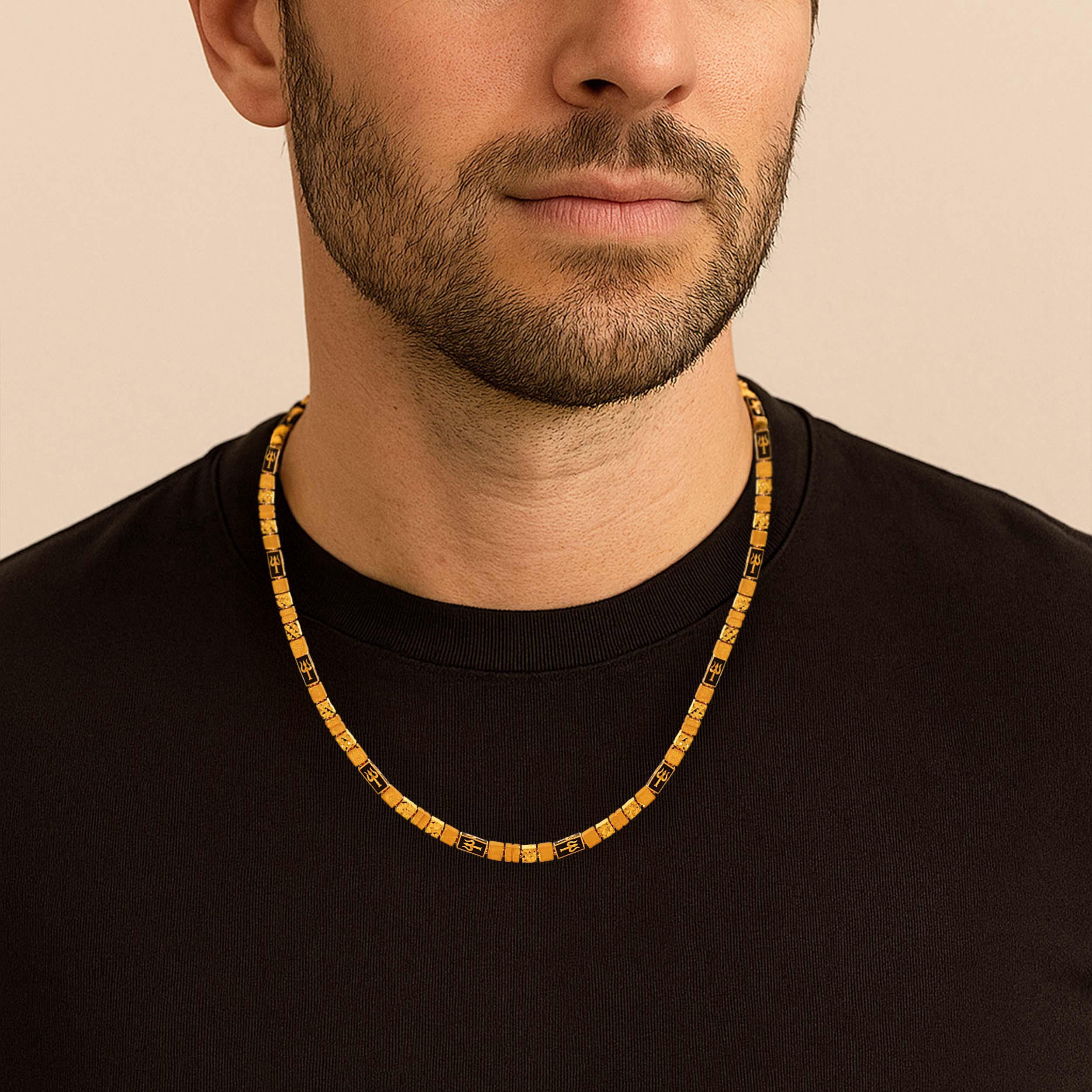 Trishul Accent Men's Gold Chain - Senco Gold and Diamonds