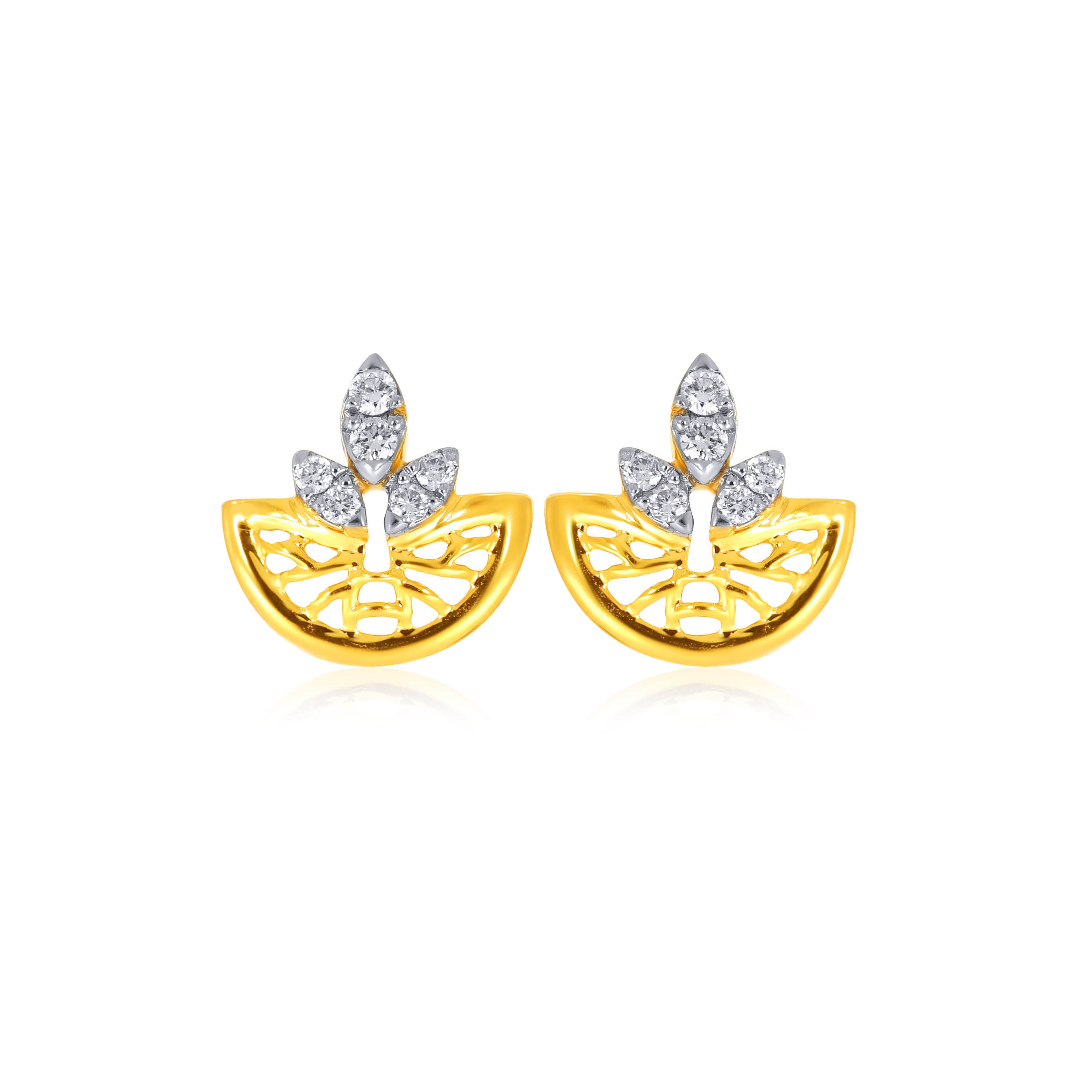 Shiny Diya Diamond Studs - Senco Gold and Diamonds