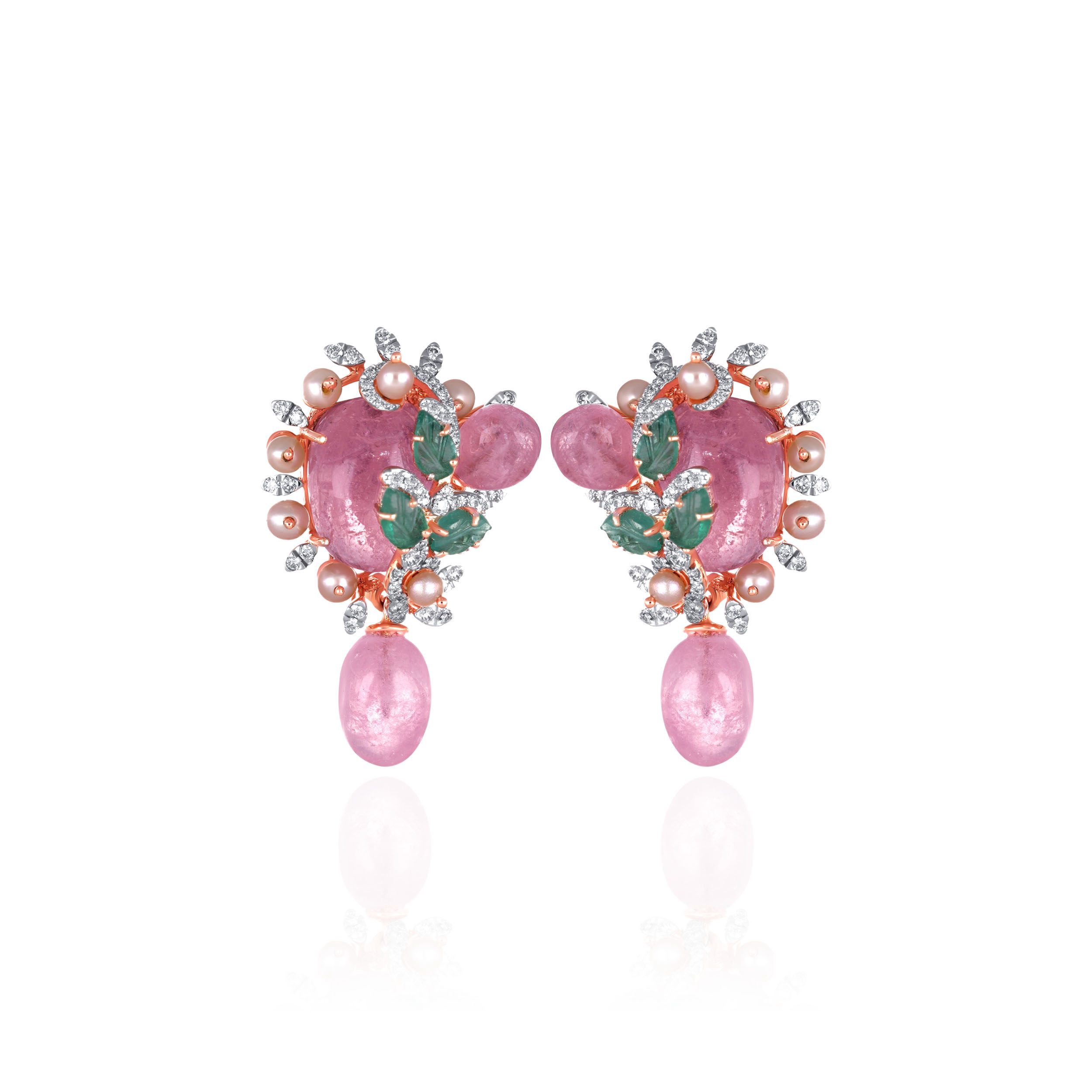 Floral Sonata Diamond Earrings - Senco Gold and Diamonds