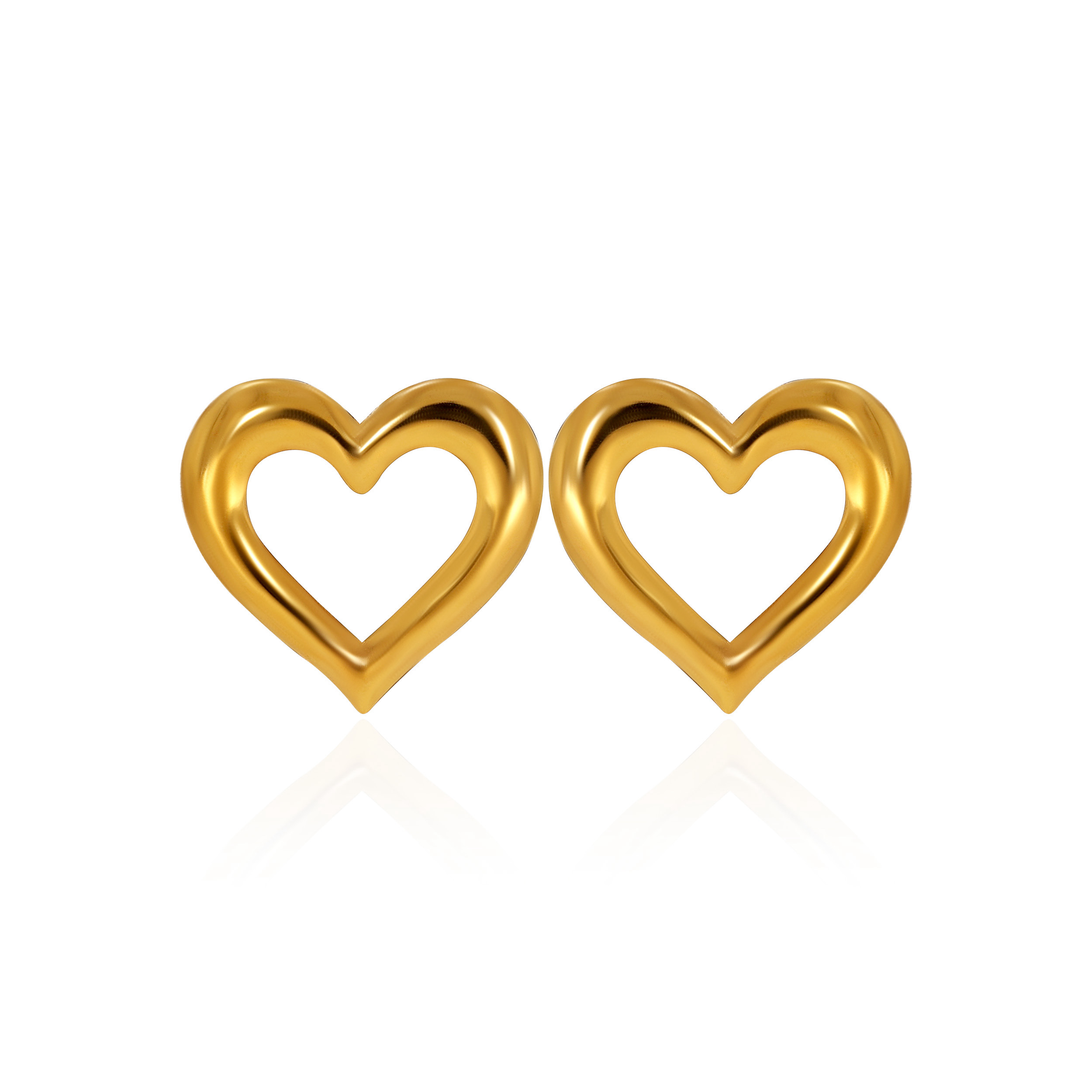 22K Yellow Gold Love Studs Earrings - GP-SAD0004262 - Senco Gold and Diamonds