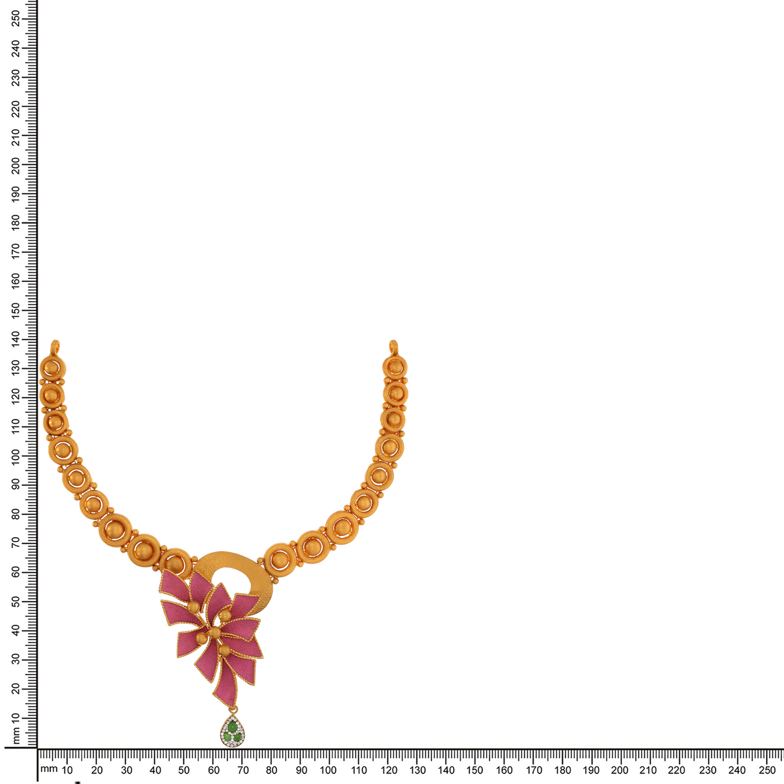 22K Yellow Gold Antique Kundan Necklace-GN-D000779660 - Senco Gold and Diamonds