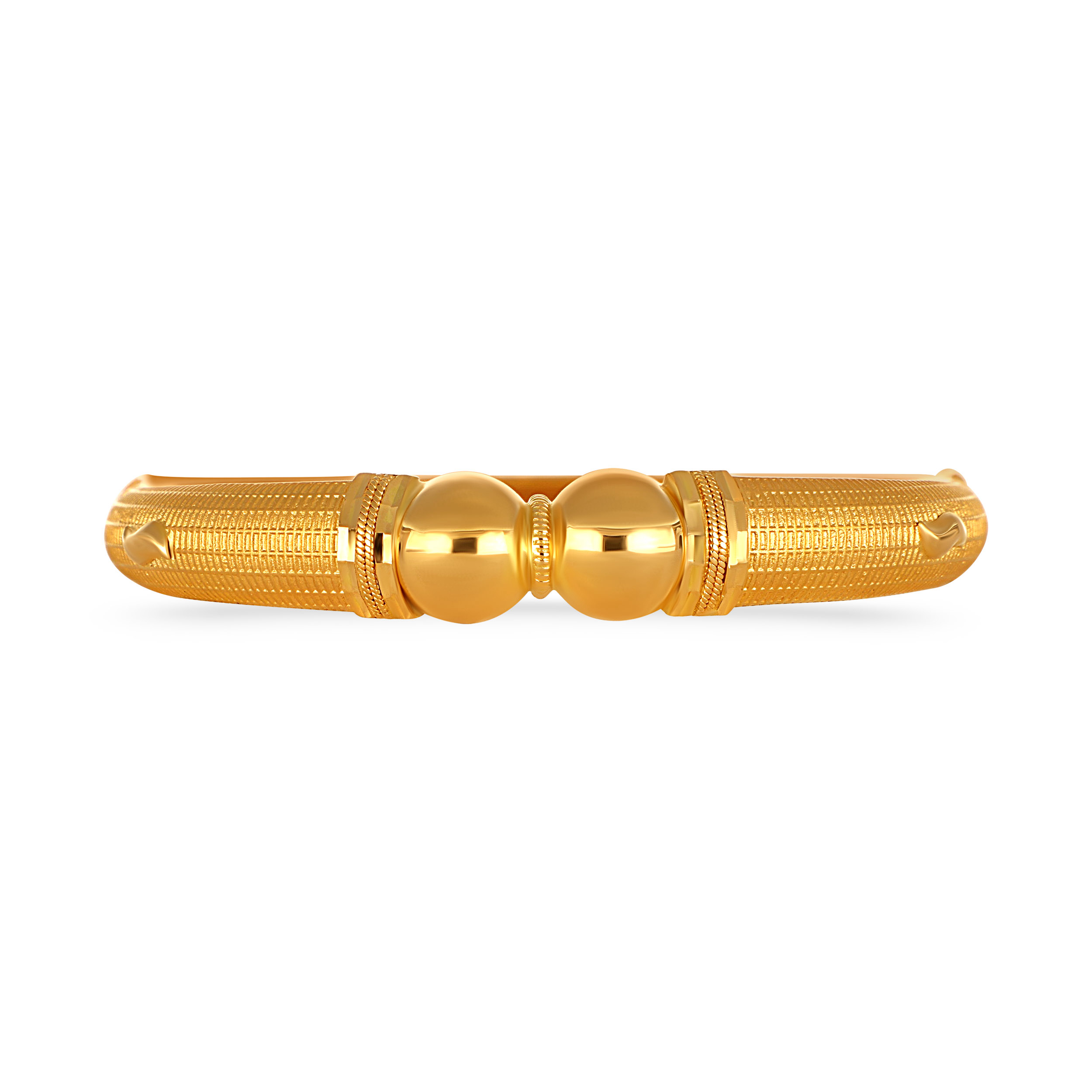 Artisan Spherical Gold Chur Bangle - Senco Gold and Diamonds