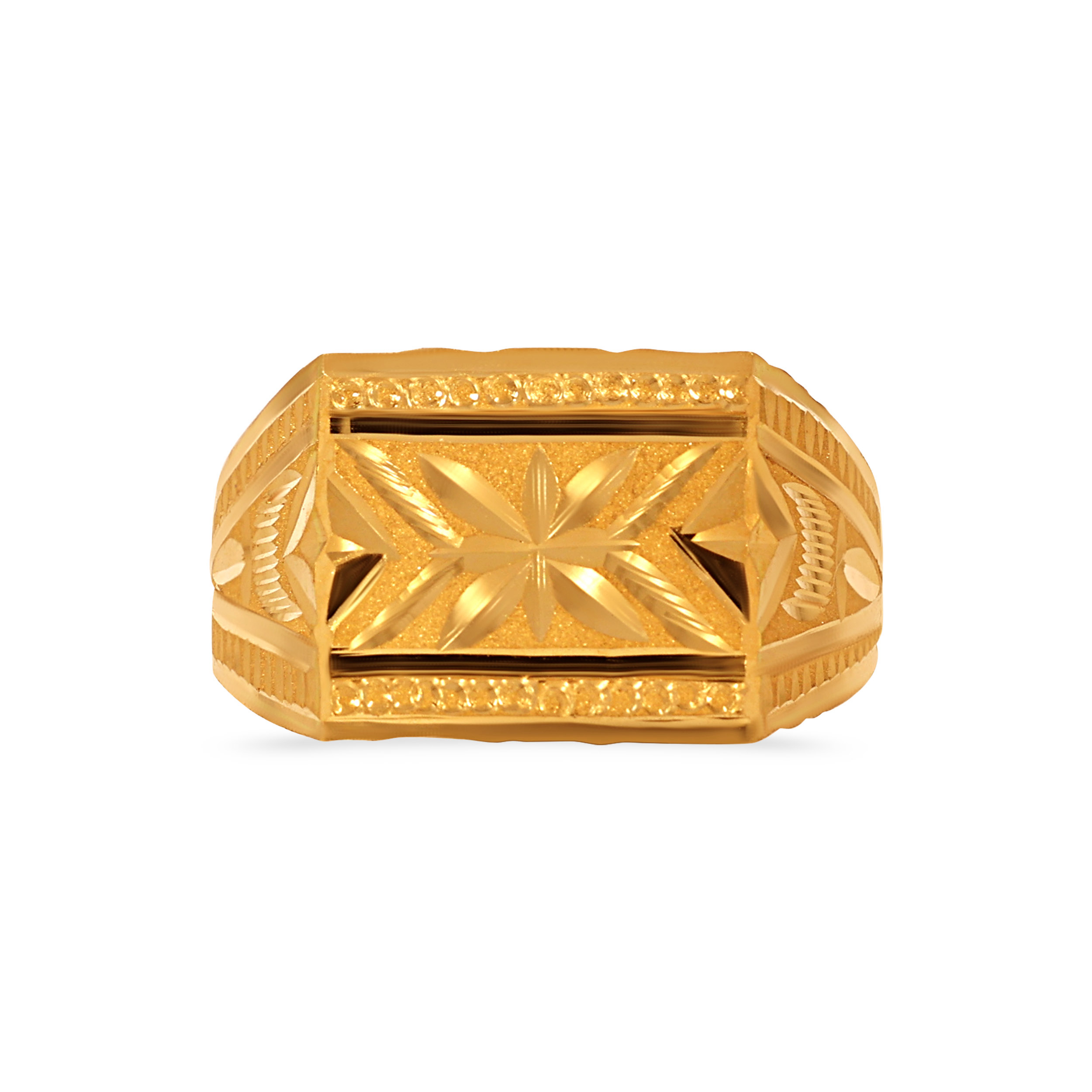 18K Yellow Gold Men's Ring - GGR-D000549585 - Senco Gold and Diamonds