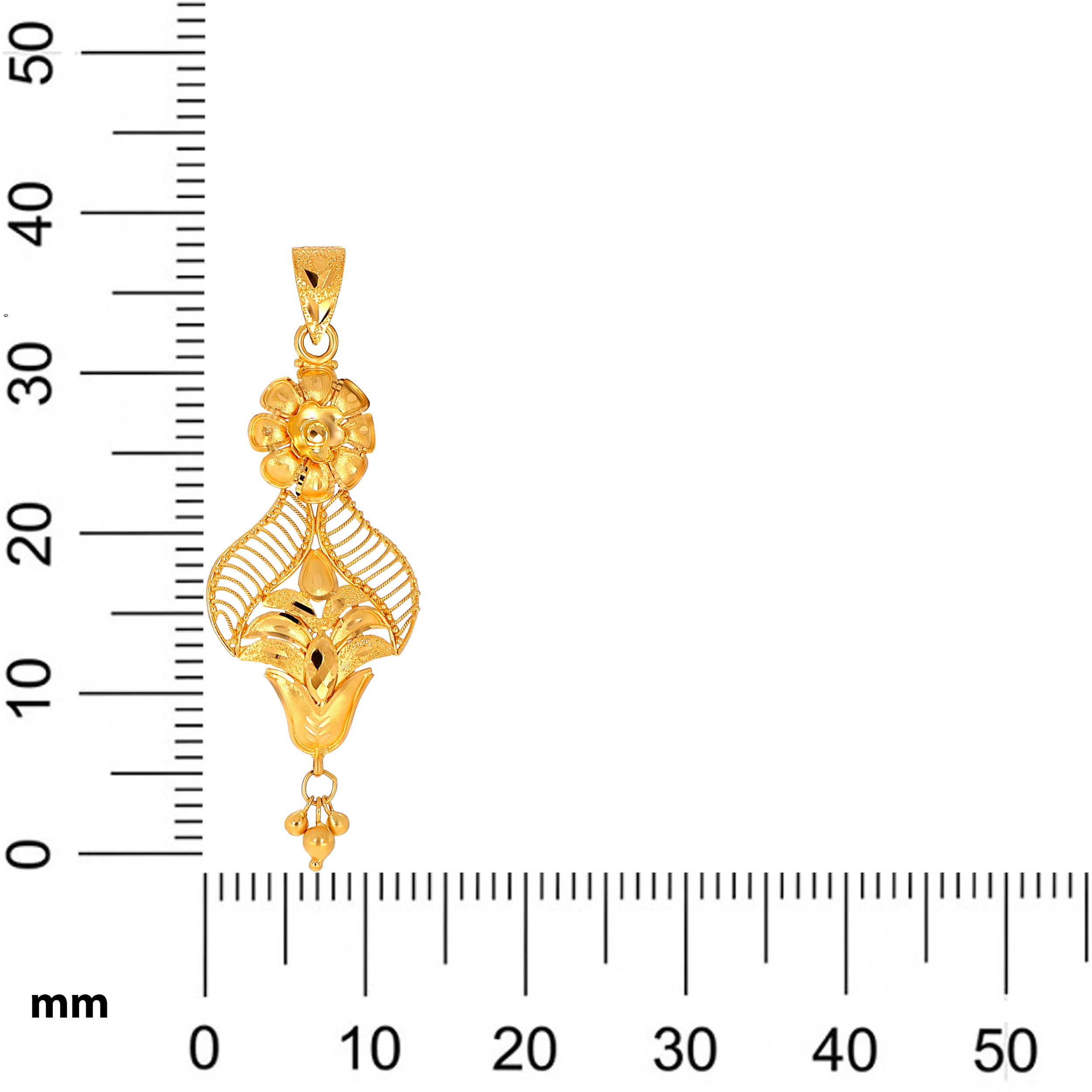 Blooming Tulip Gold Pendant - Senco Gold and Diamonds