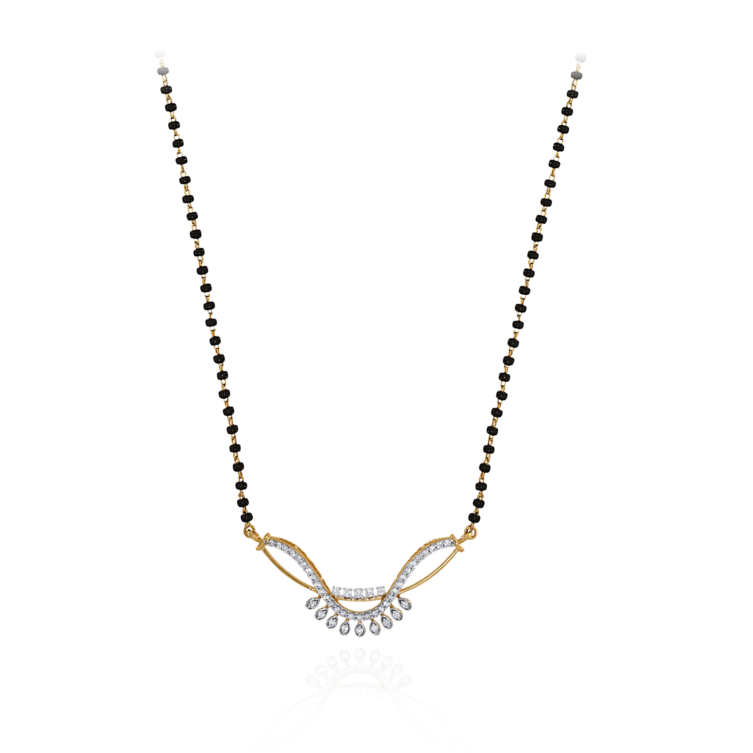 Ethereal Grace Diamond Mangalsutra - Senco Gold and Diamonds