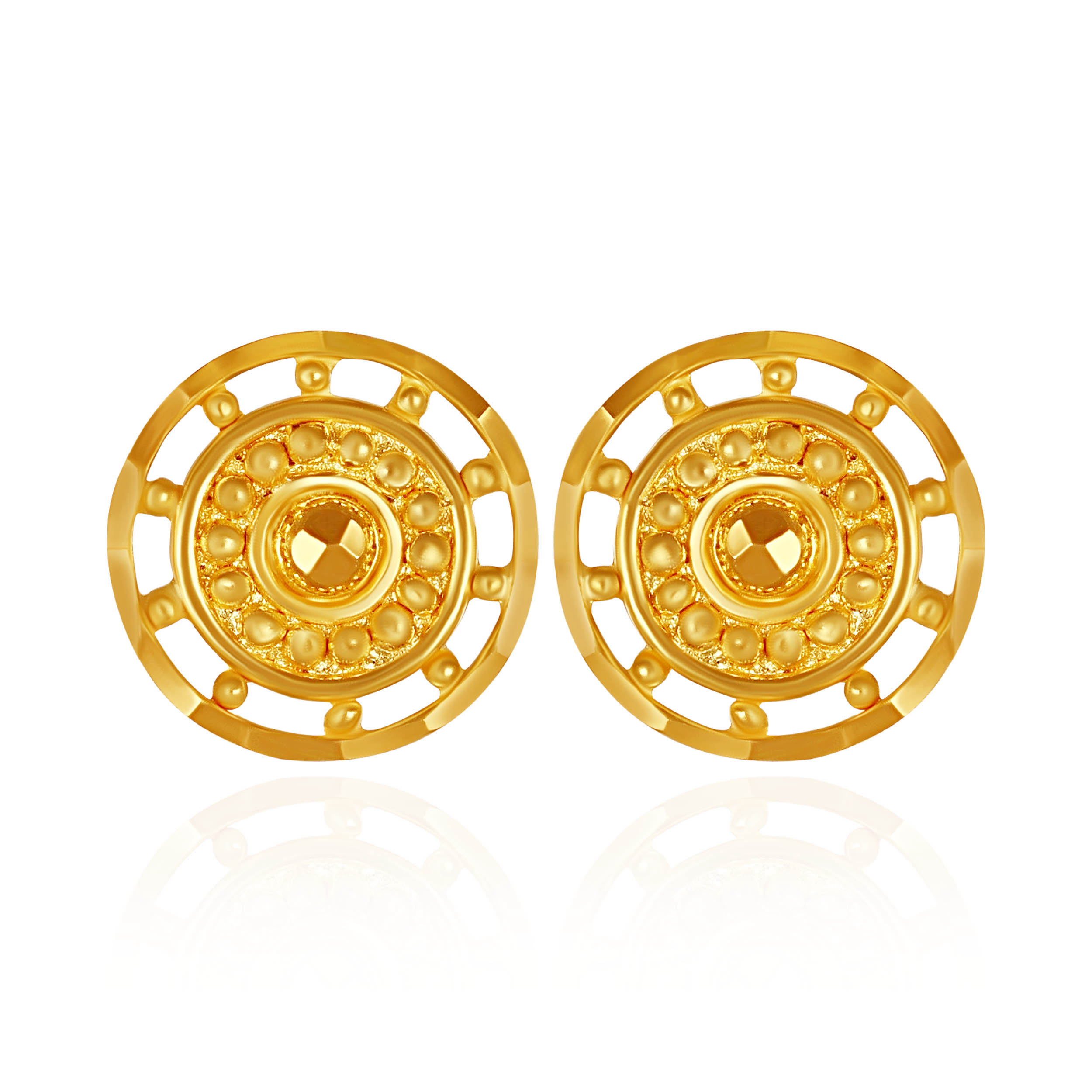 Heritage Glow Gold Studs - Senco Gold and Diamonds