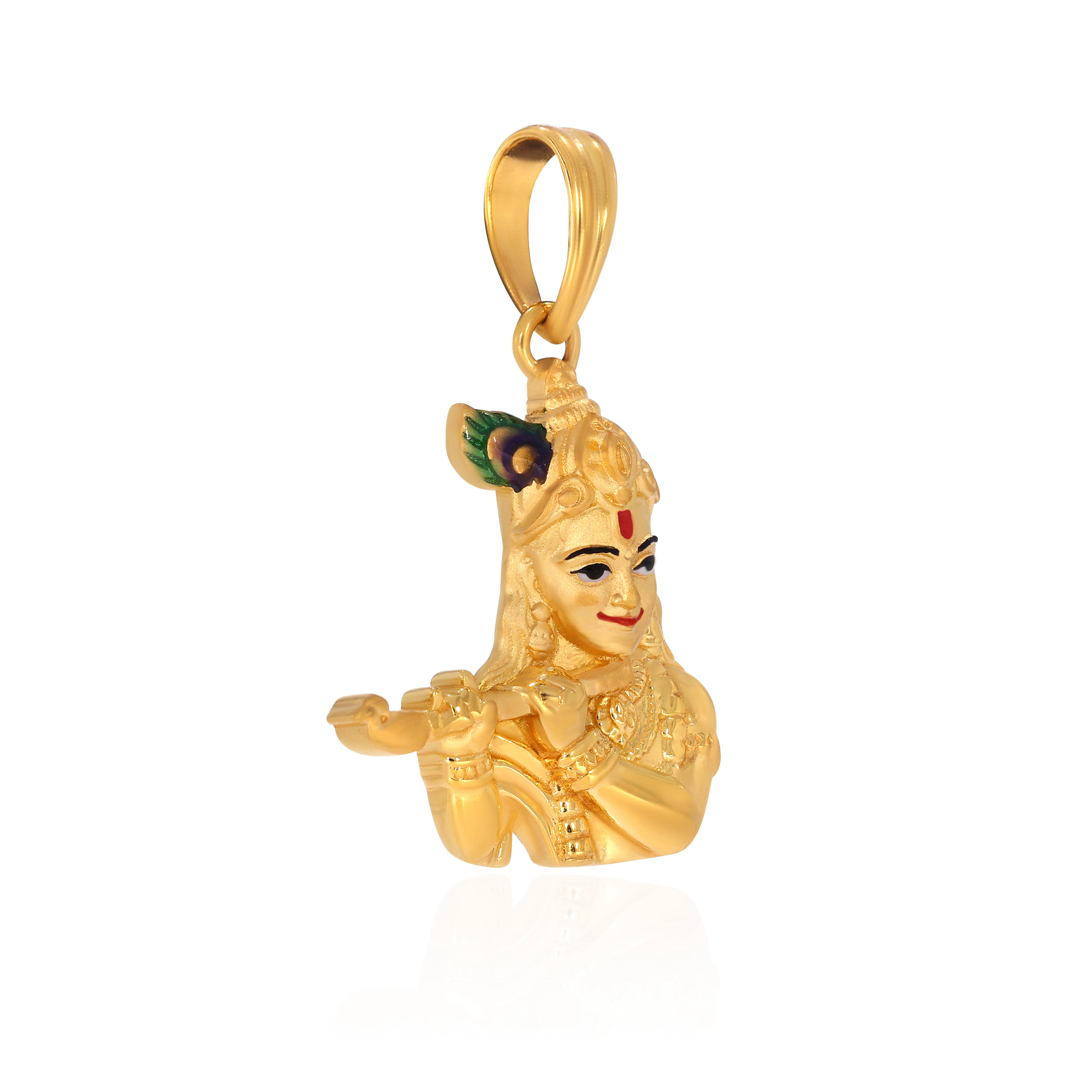 Radha Raman Gold Pendant - Senco Gold and Diamonds