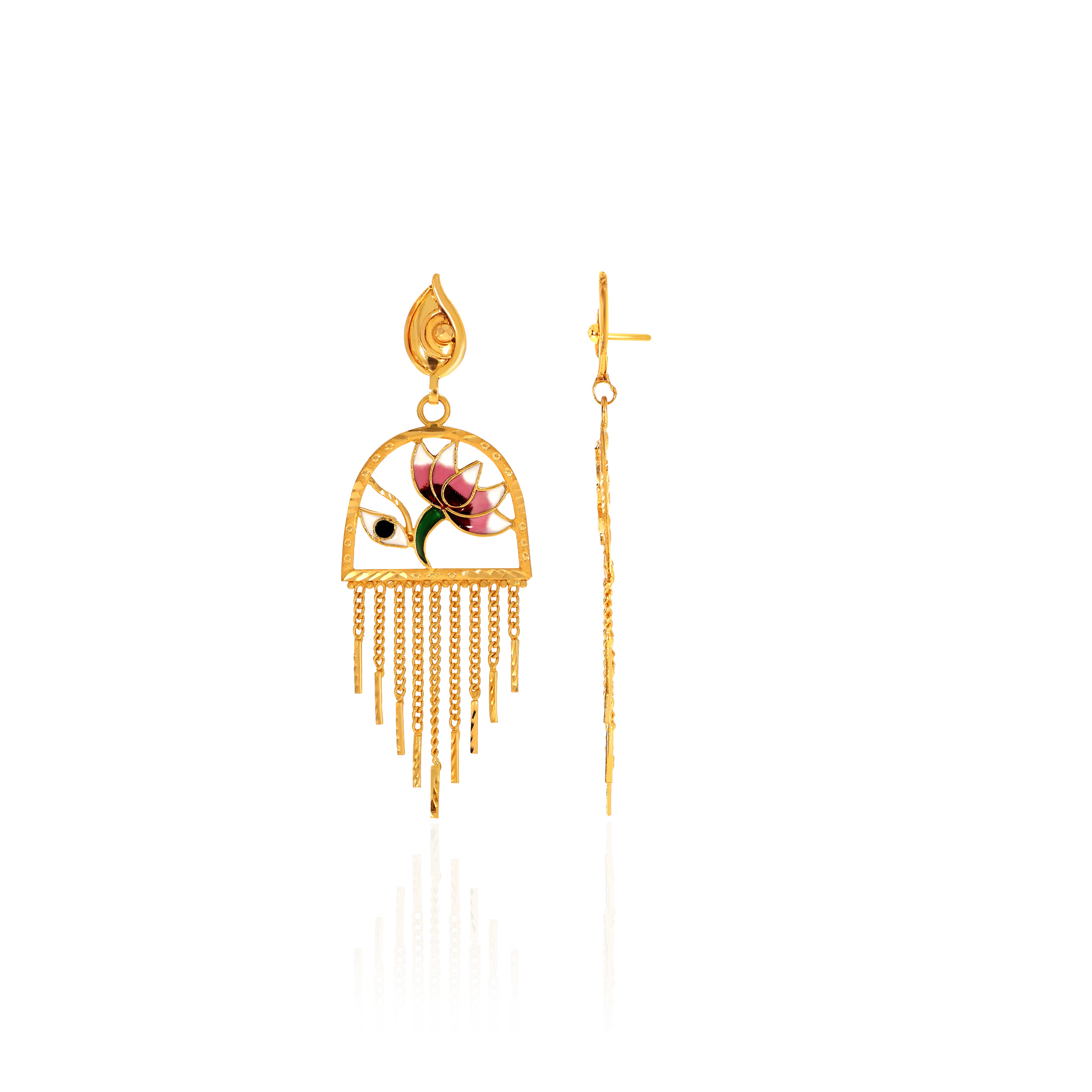 22K Yellow Gold Drop Earrings-GP-D000782697 - Senco Gold and Diamonds