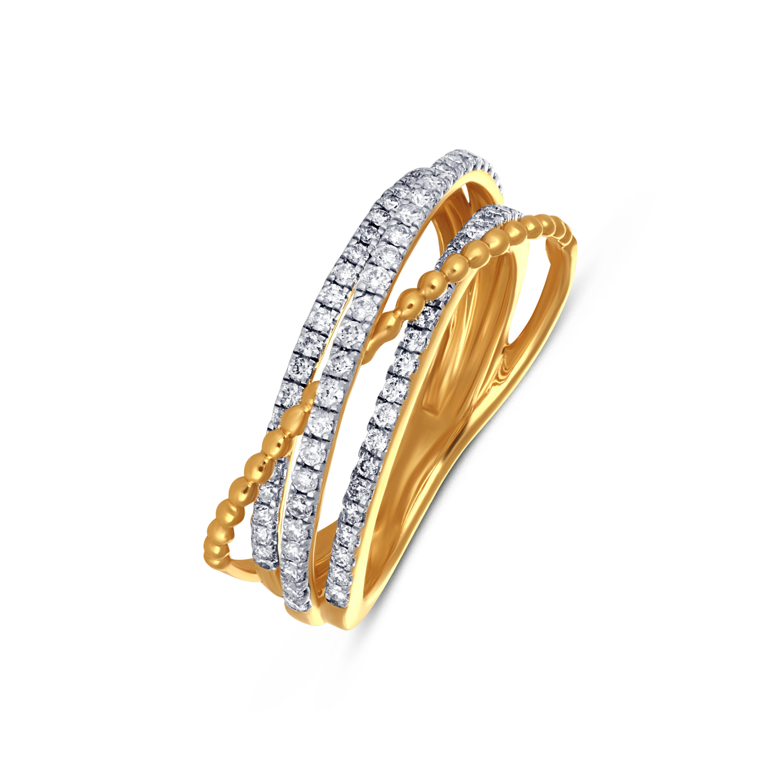 Crescent Layers Diamond Ring