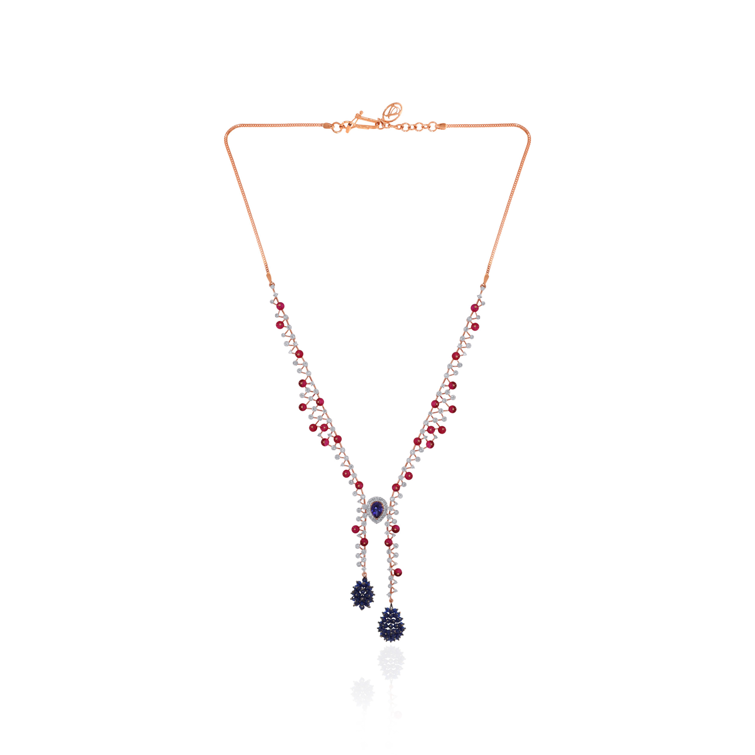Rhythmic Berries Tie-Style Necklace - Senco Gold and Diamonds