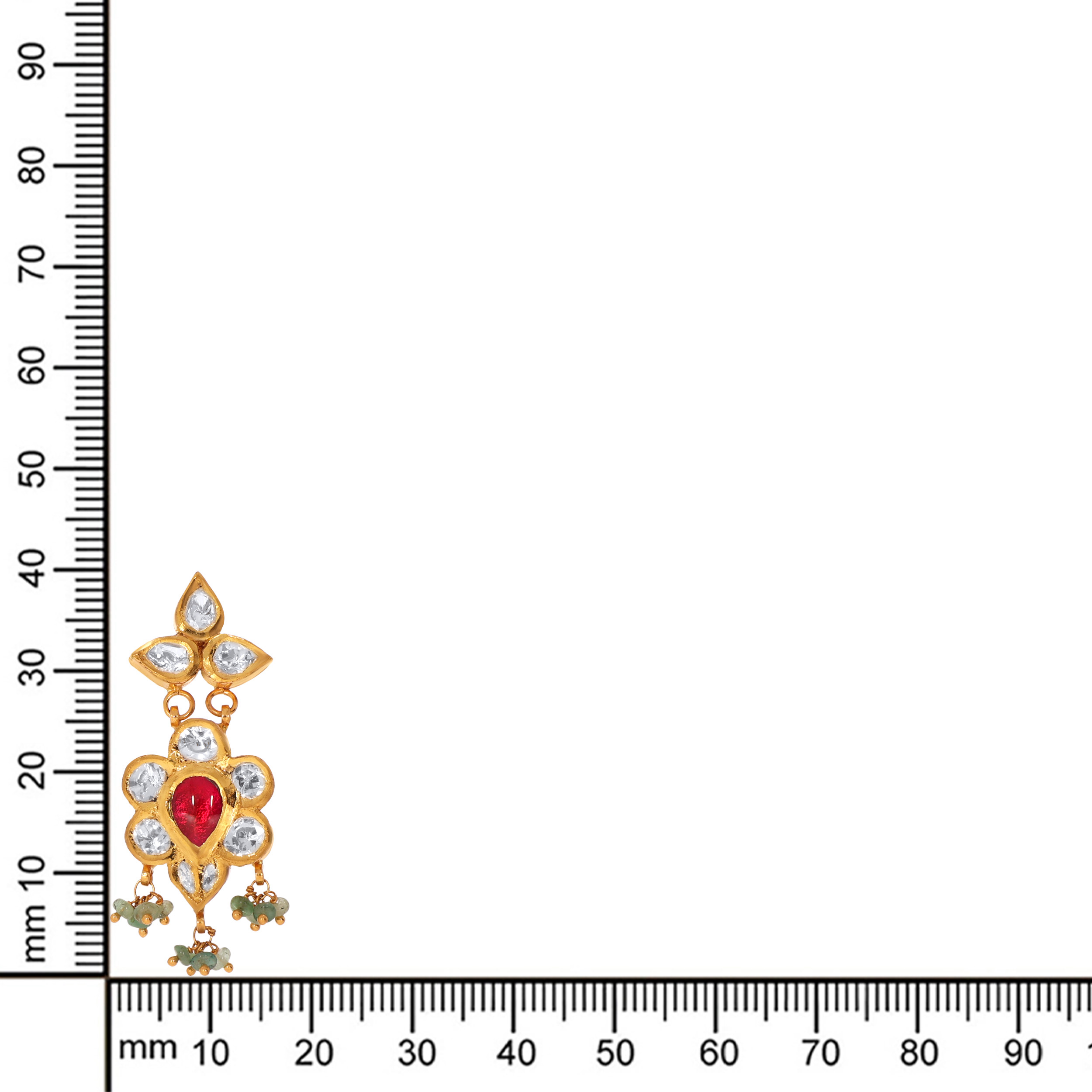 22K Yellow Gold Kundan Earrings-GPGN-D000788485 - Senco Gold and Diamonds