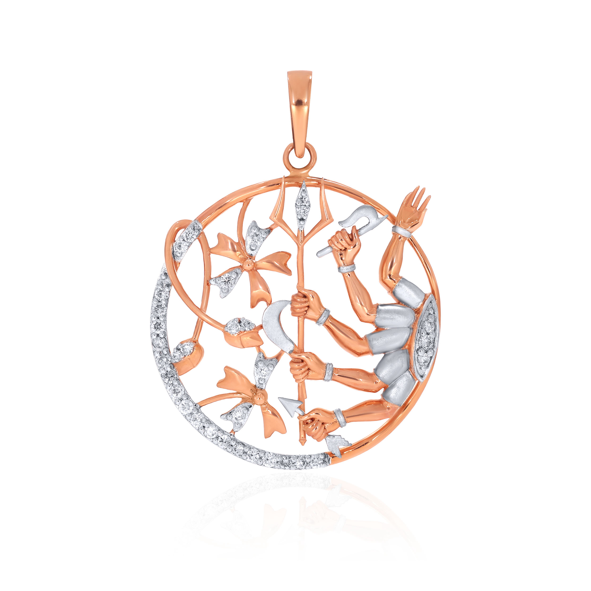 14K Rose Gold Diamond Pendant-DPN-D000730577 - Senco Gold and Diamonds