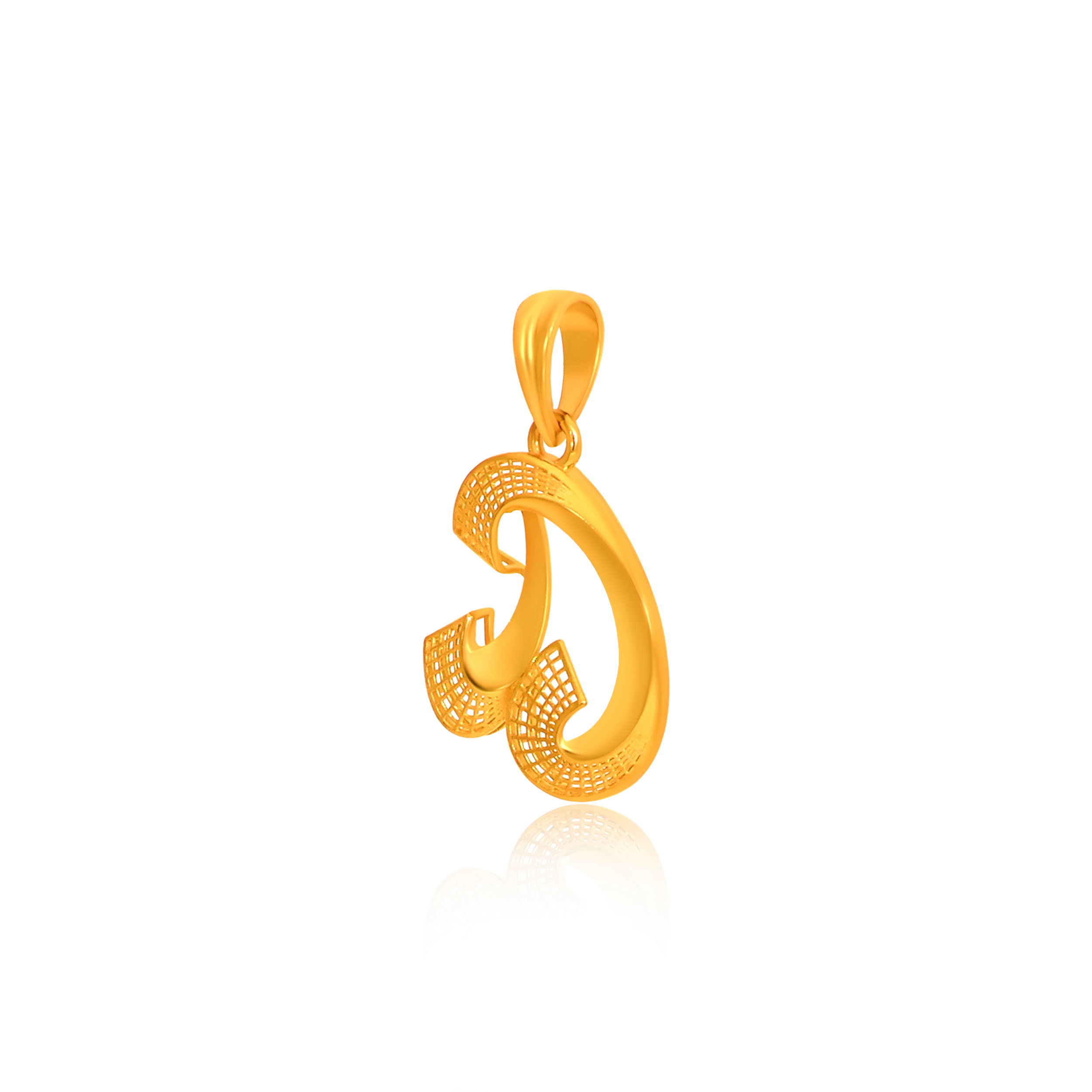 22K Yellow Gold D Alphabet  Pendant-GPN-SAD0005350 - Senco Gold and Diamonds