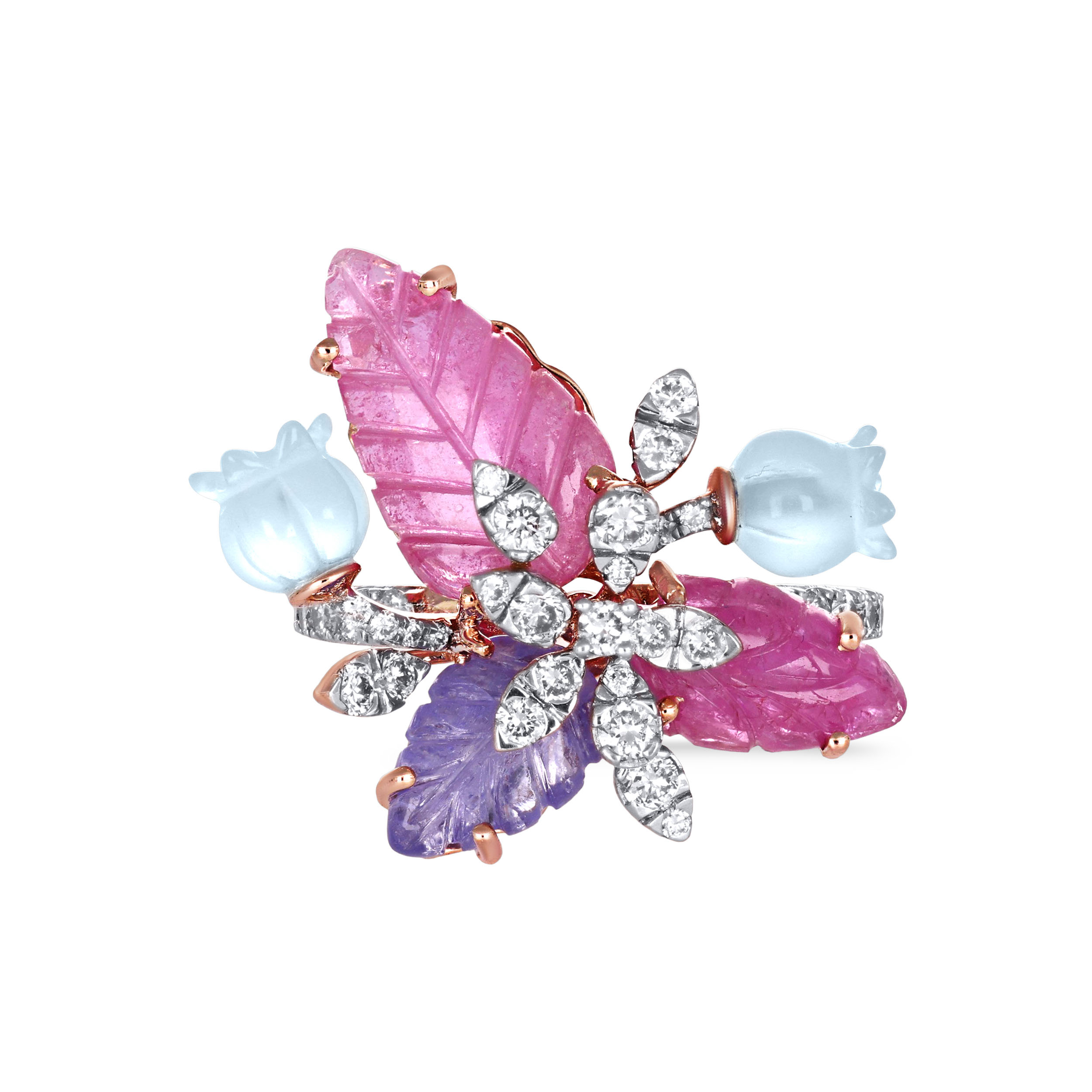 Ornate Petals Diamond Ring - Senco Gold and Diamonds
