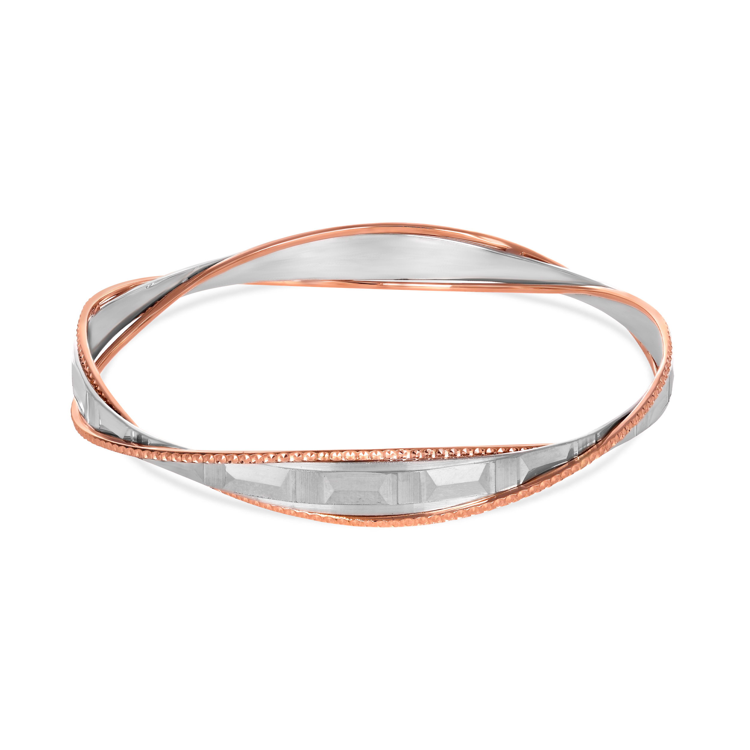 Starlight And Rose Platinum Bangle - Senco Gold and Diamonds