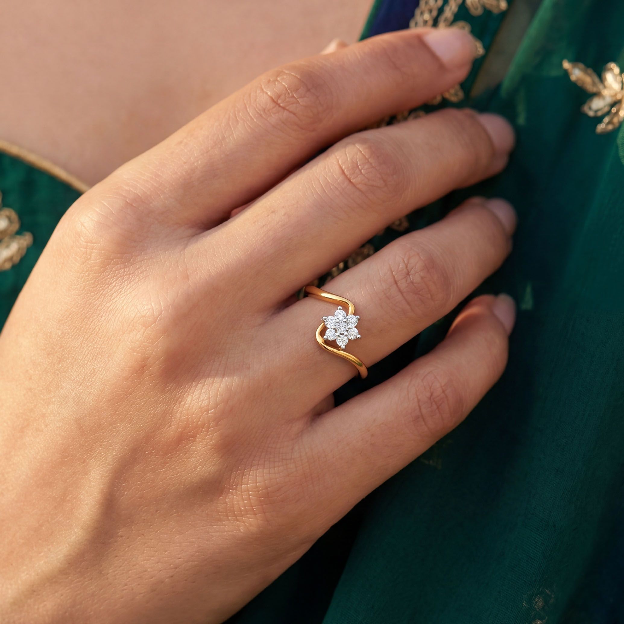 Seraphine Petal Diamond Ring alternate view 3