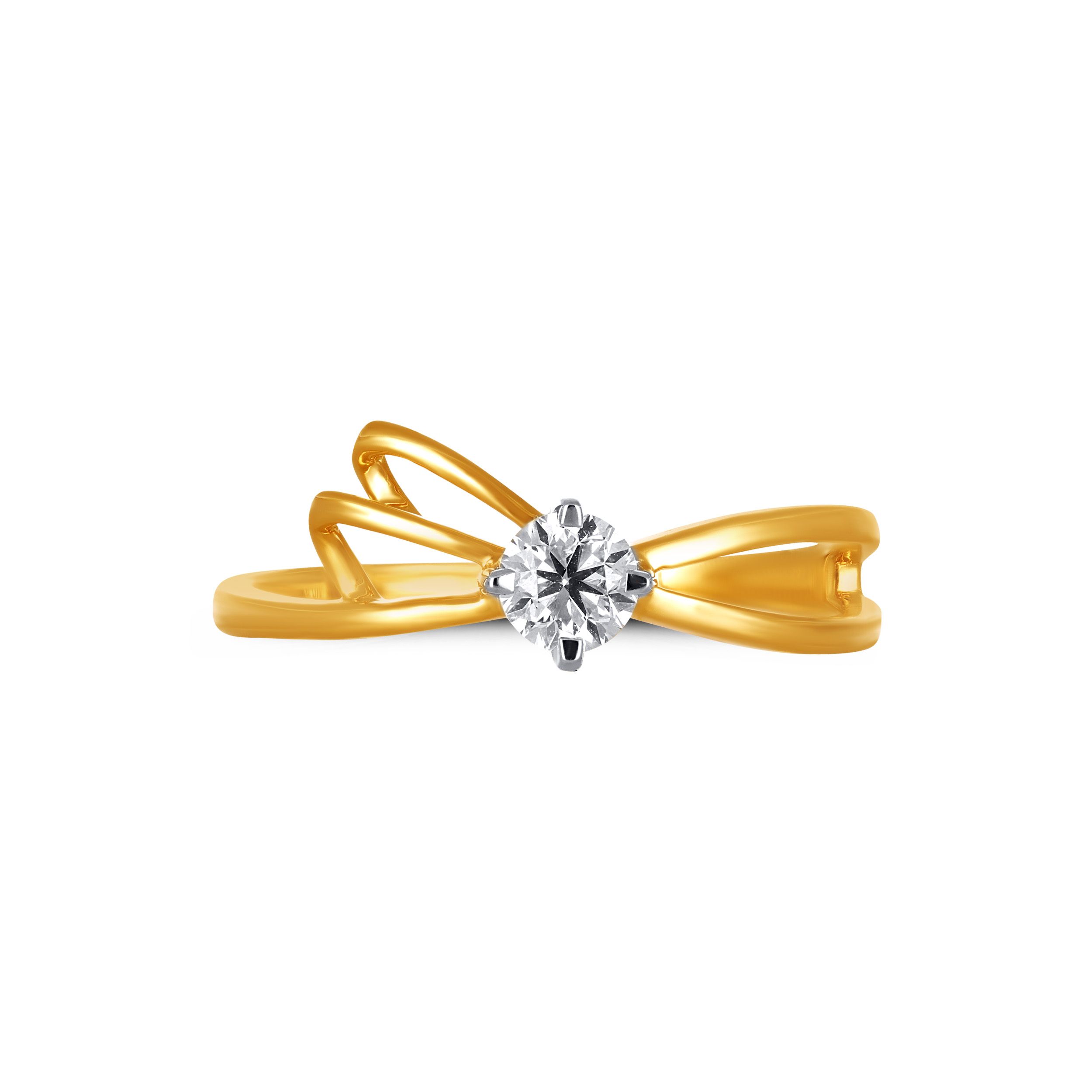 Infinite Cross-Over Solitaire Diamond Ring alternate view 1