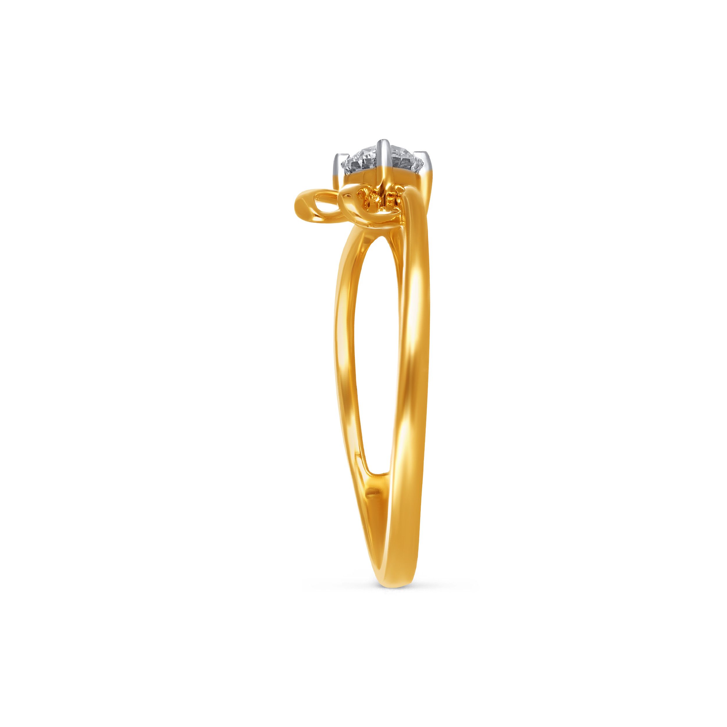 Infinite Cross-Over Solitaire Diamond Ring alternate view 2