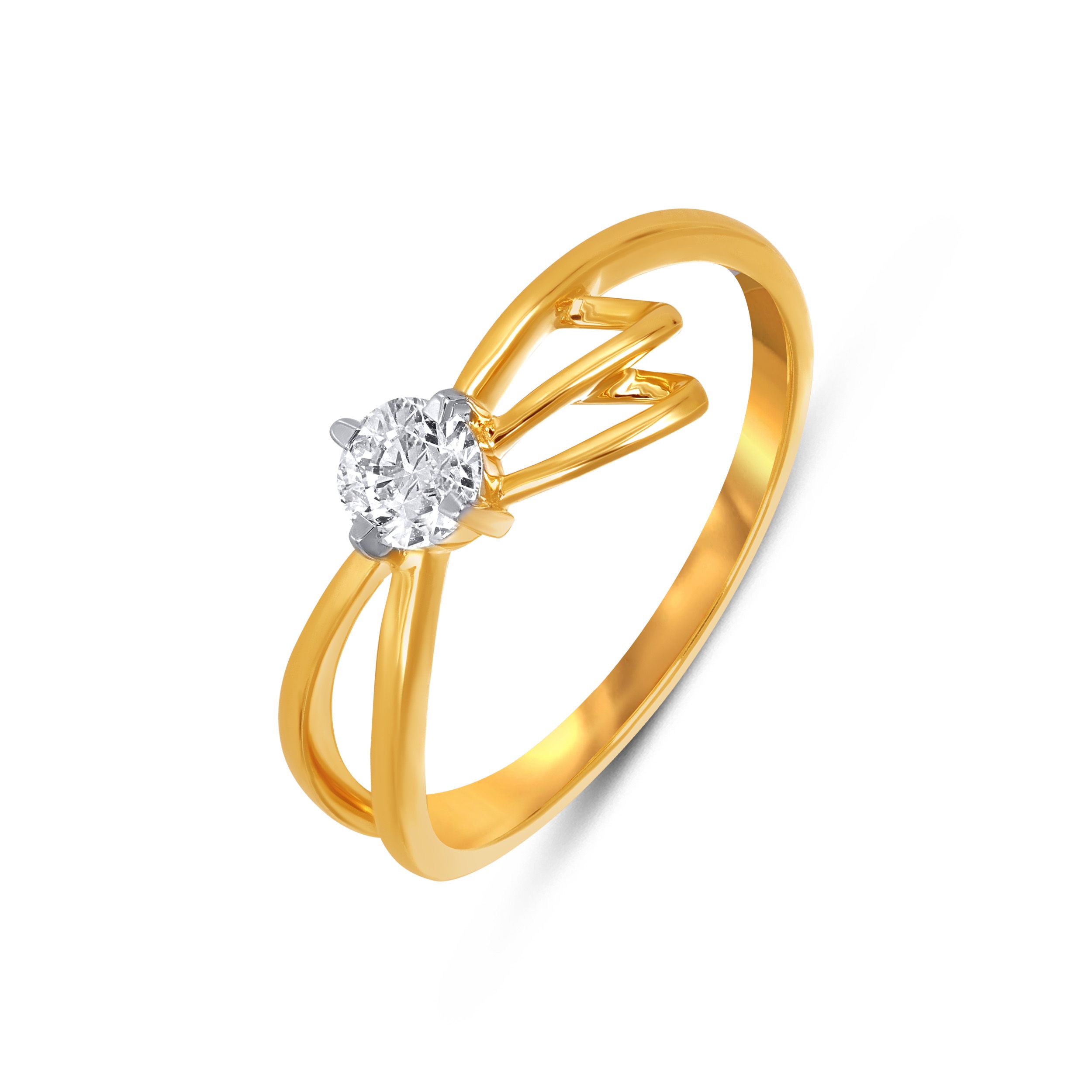 Infinite Cross-Over Solitaire Diamond Ring