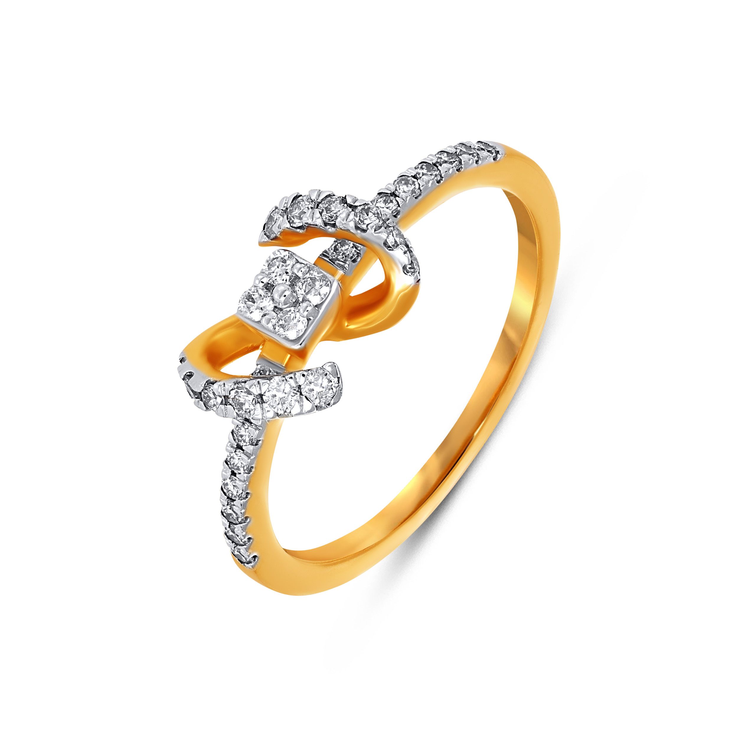 Knot-Inspired Diamond Ring