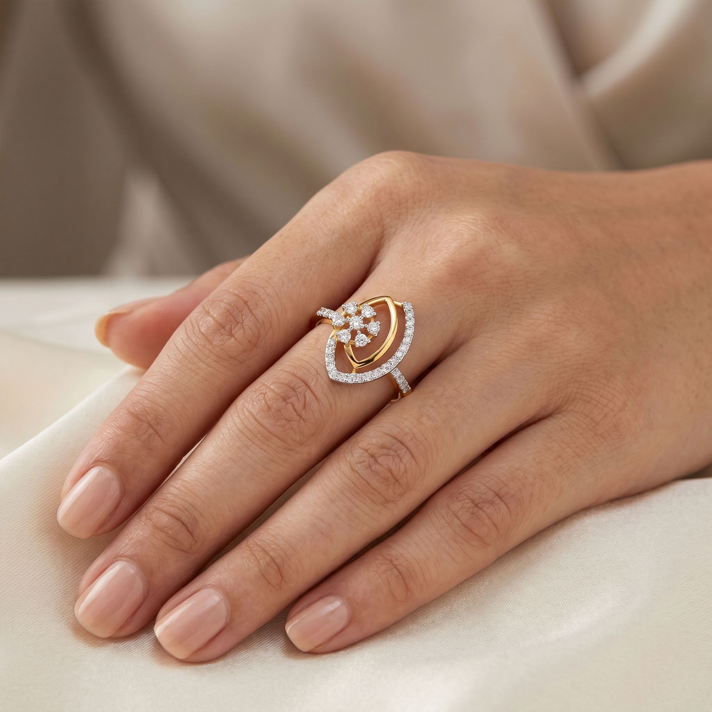 Petal Aura Diamond Ring alternate view 3
