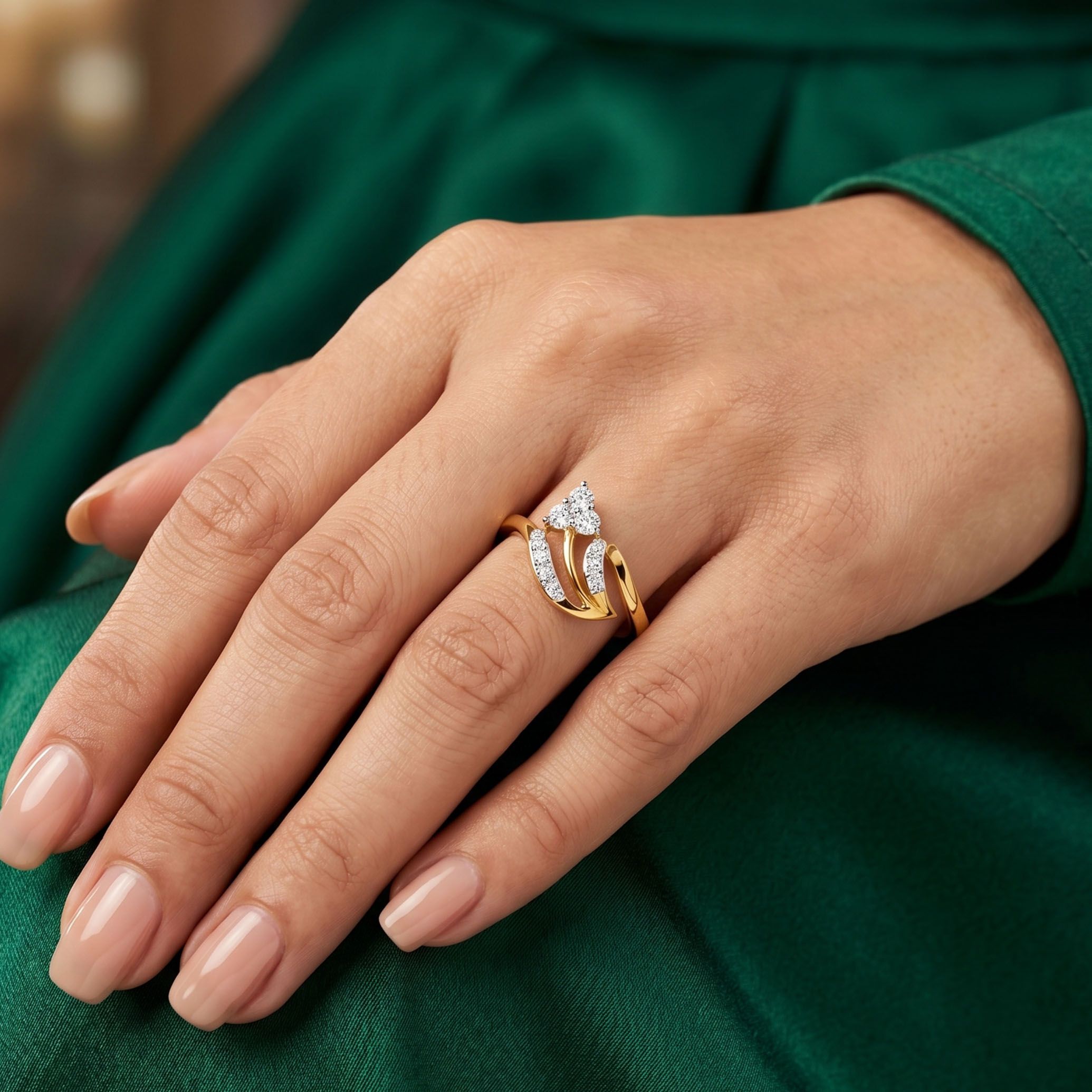 Kinetic Wave Diamond Ring alternate view 3