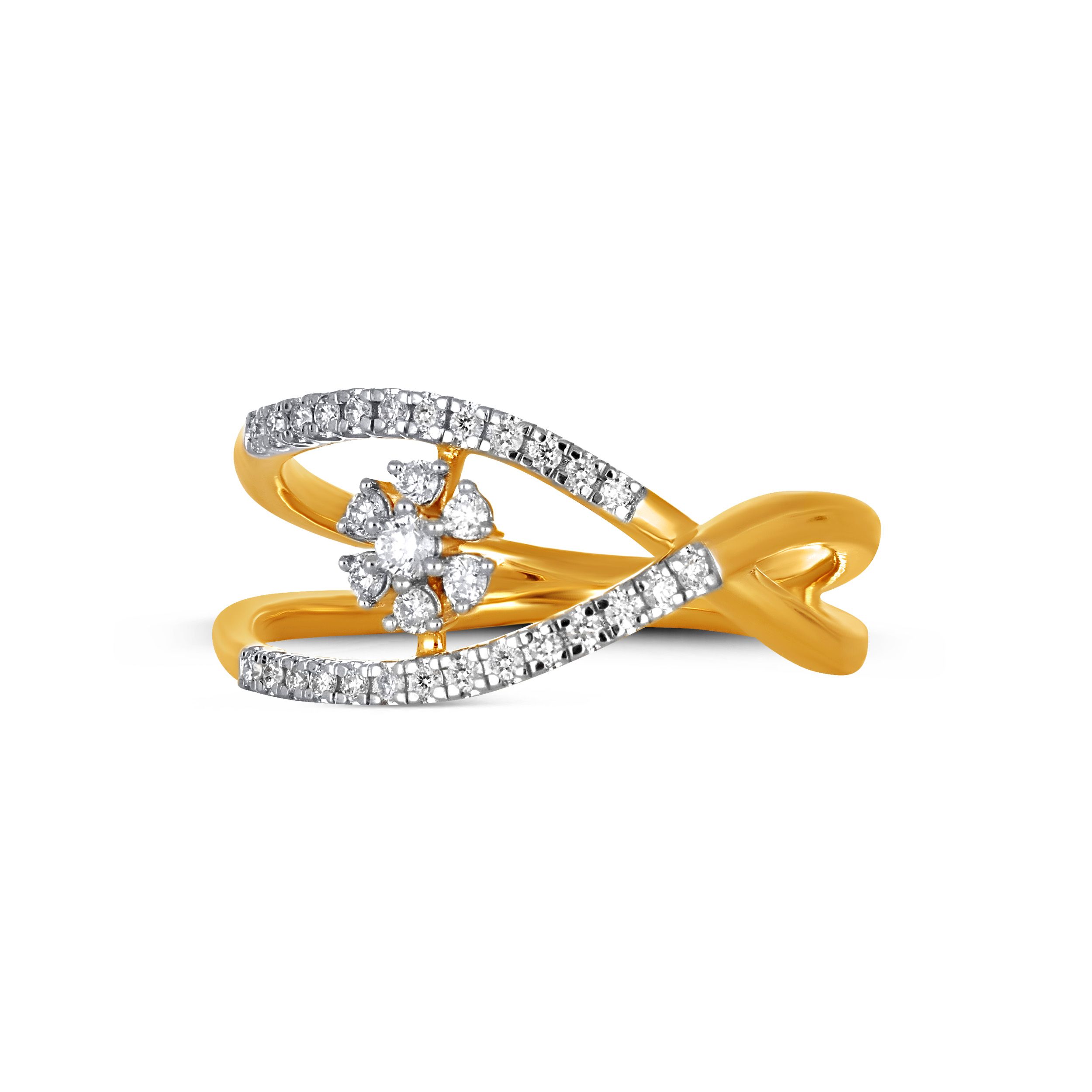 Botanical Crossover Diamond Ring alternate view 1