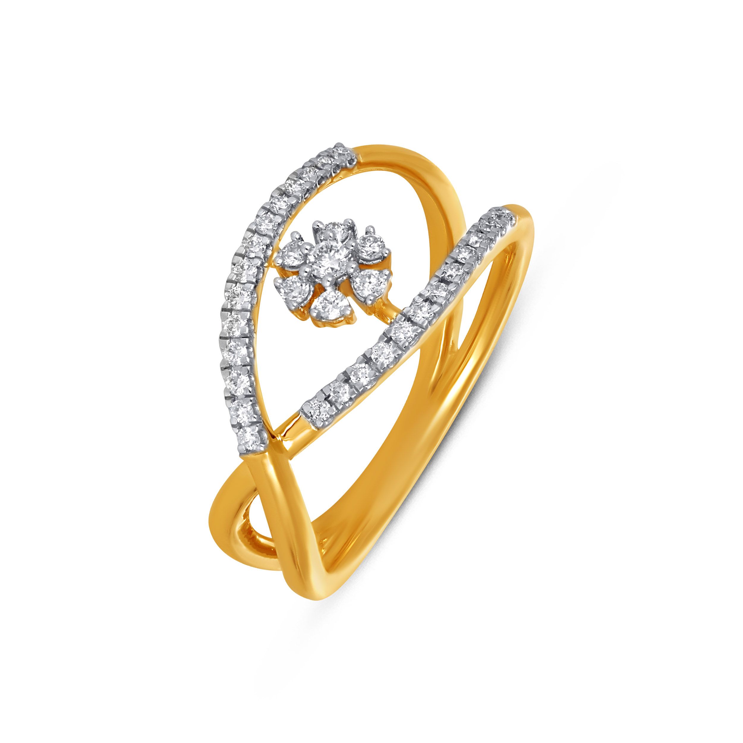 Botanical Crossover Diamond Ring