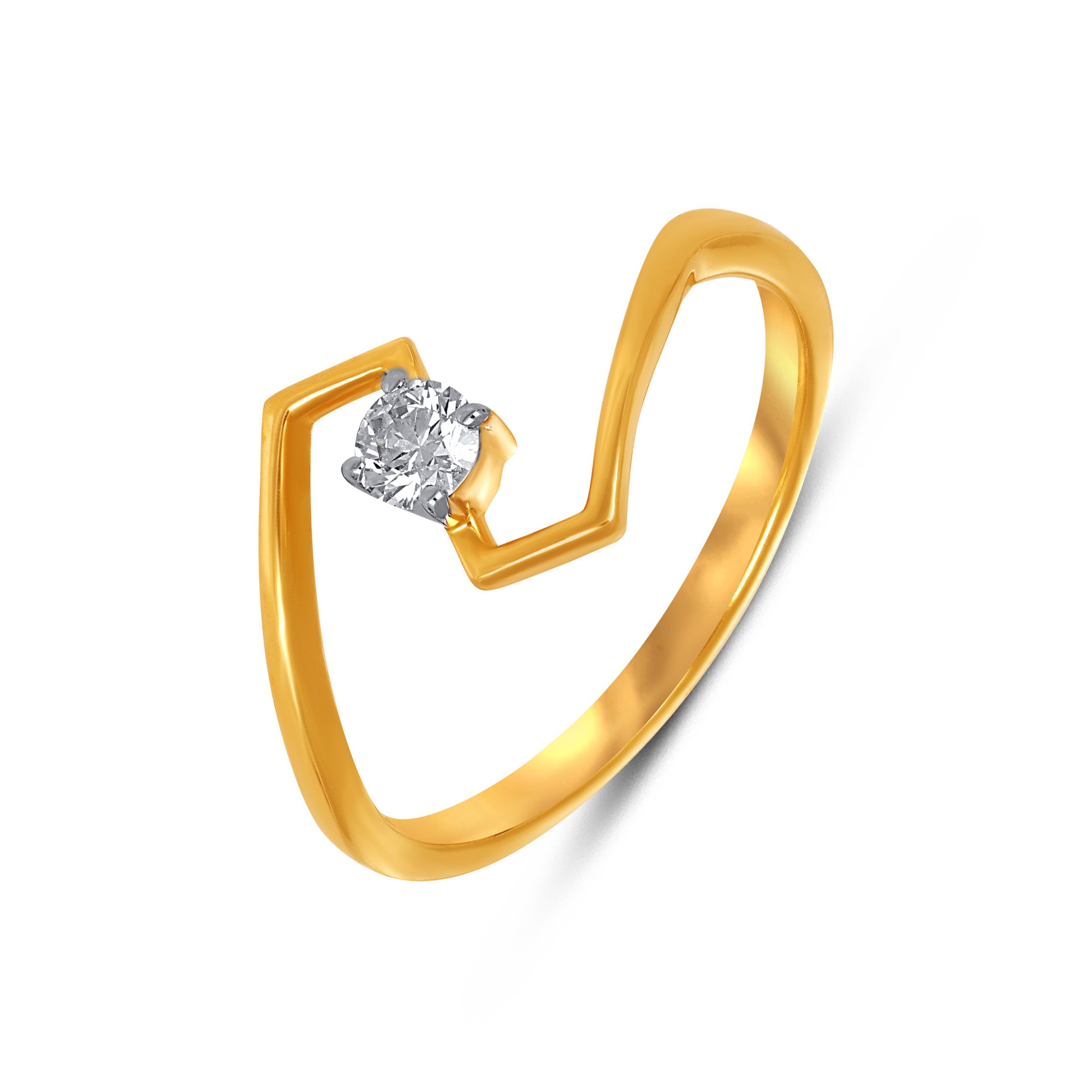 Z-Axis Solitaire Diamond Ring