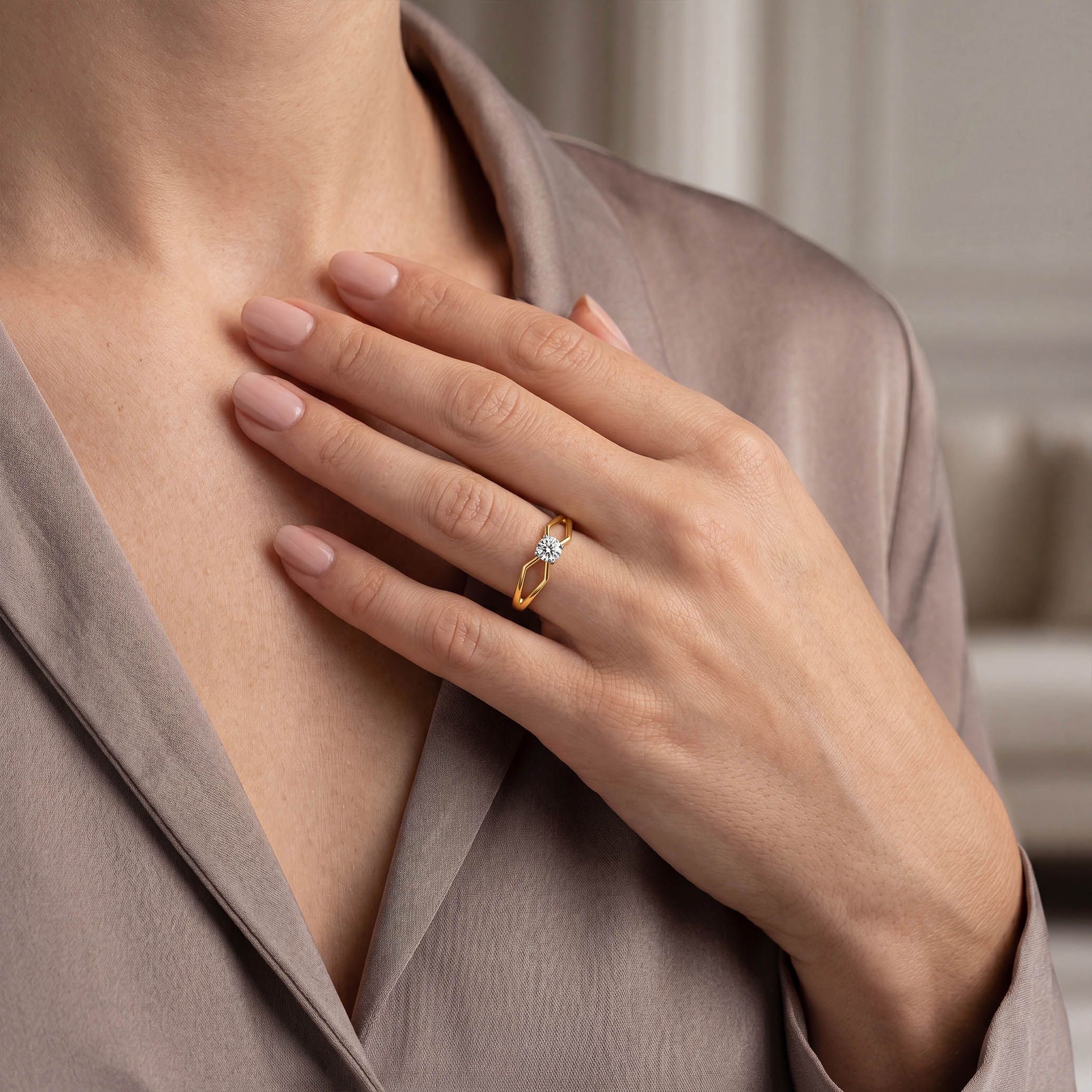 Whisper Light Solitaire Diamond Ring alternate view 3