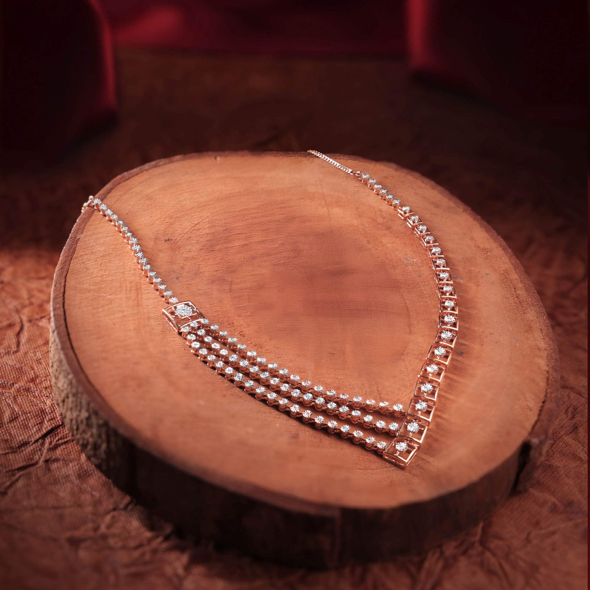 Angular Radiance Diamond Gold Necklace - Senco Gold and Diamonds
