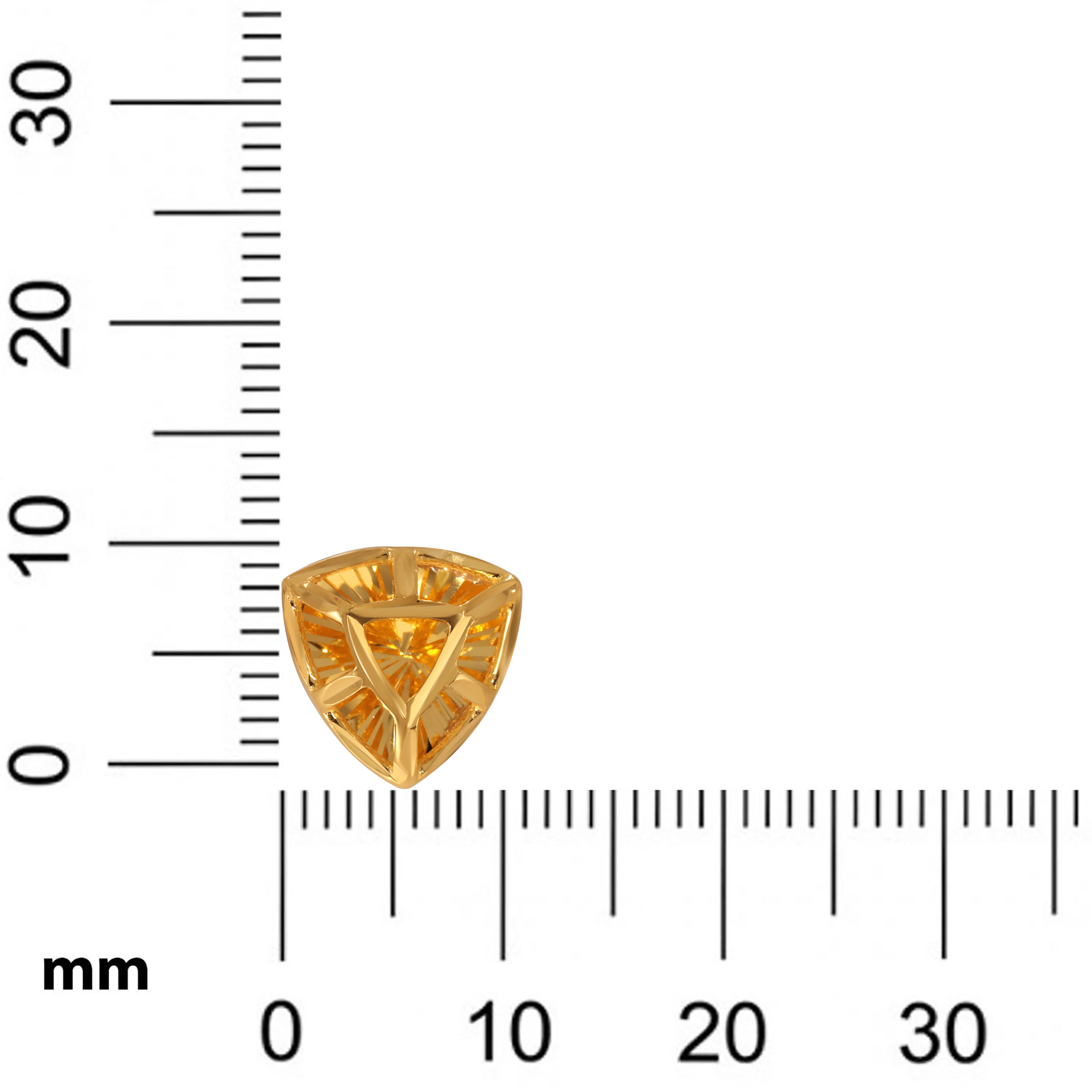 Sunlit Trillion Gold Studs - Senco Gold and Diamonds