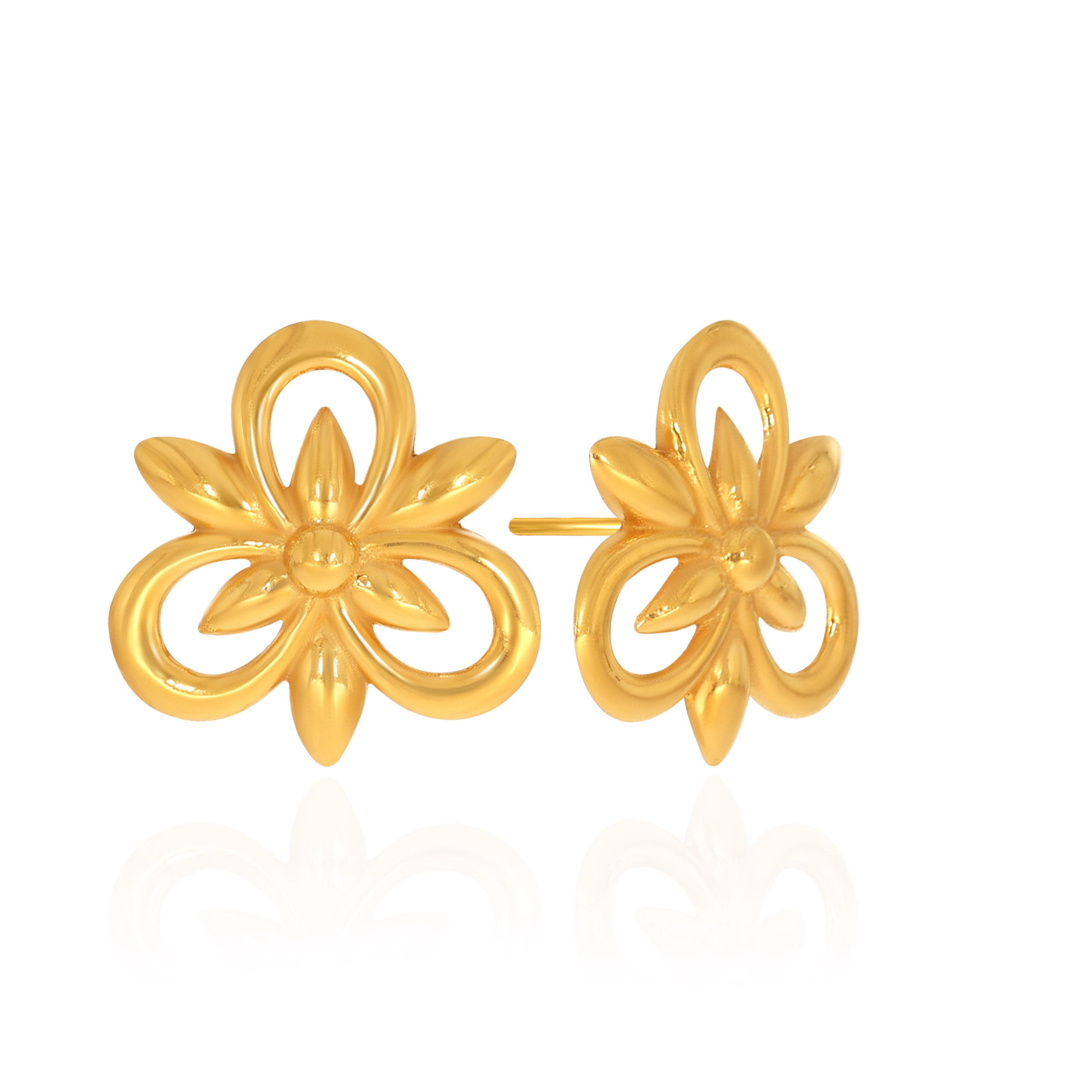 Floral Pride Gold Earrings - Senco Gold and Diamonds