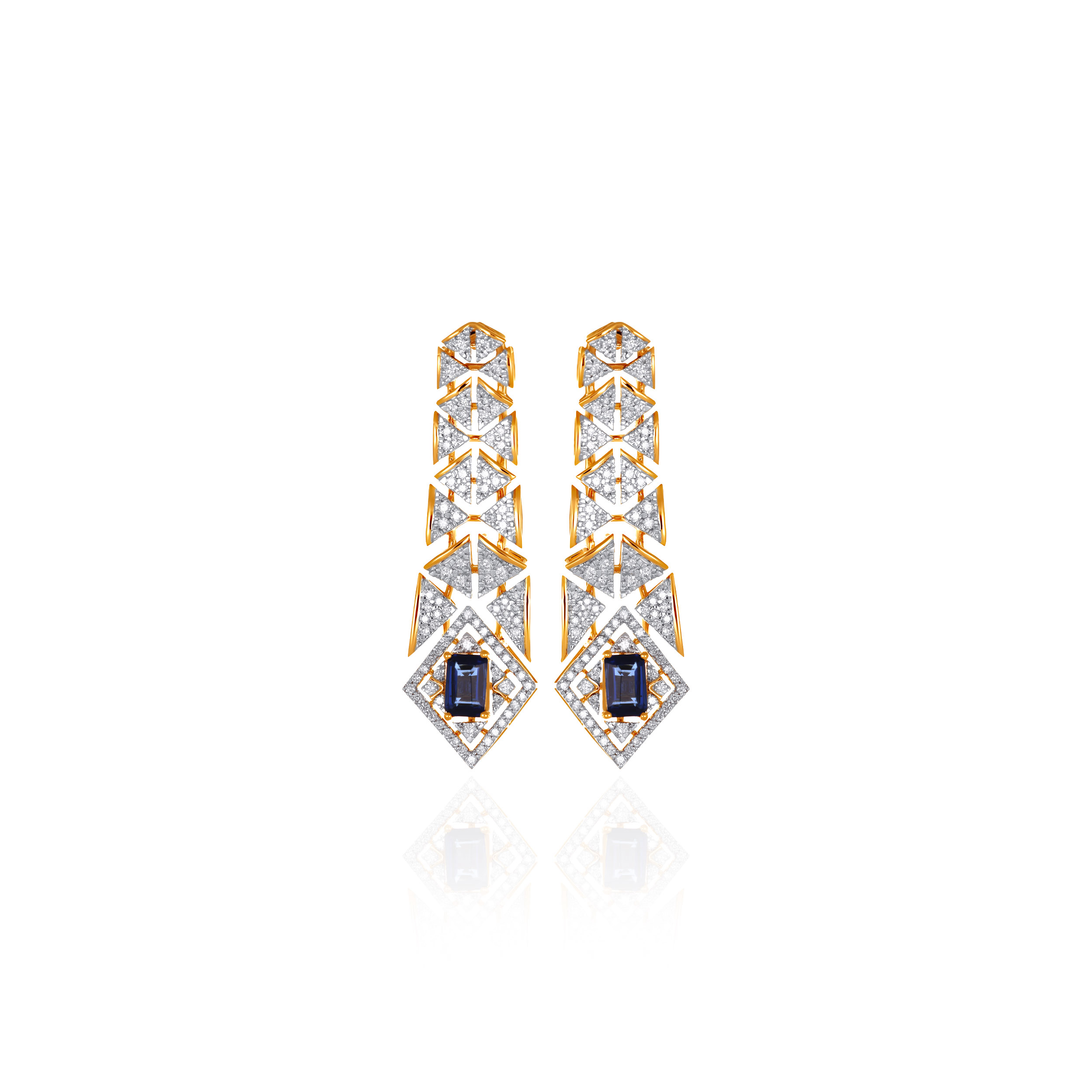 Stellar Mosaic Diamond Earrings - Senco Gold and Diamonds
