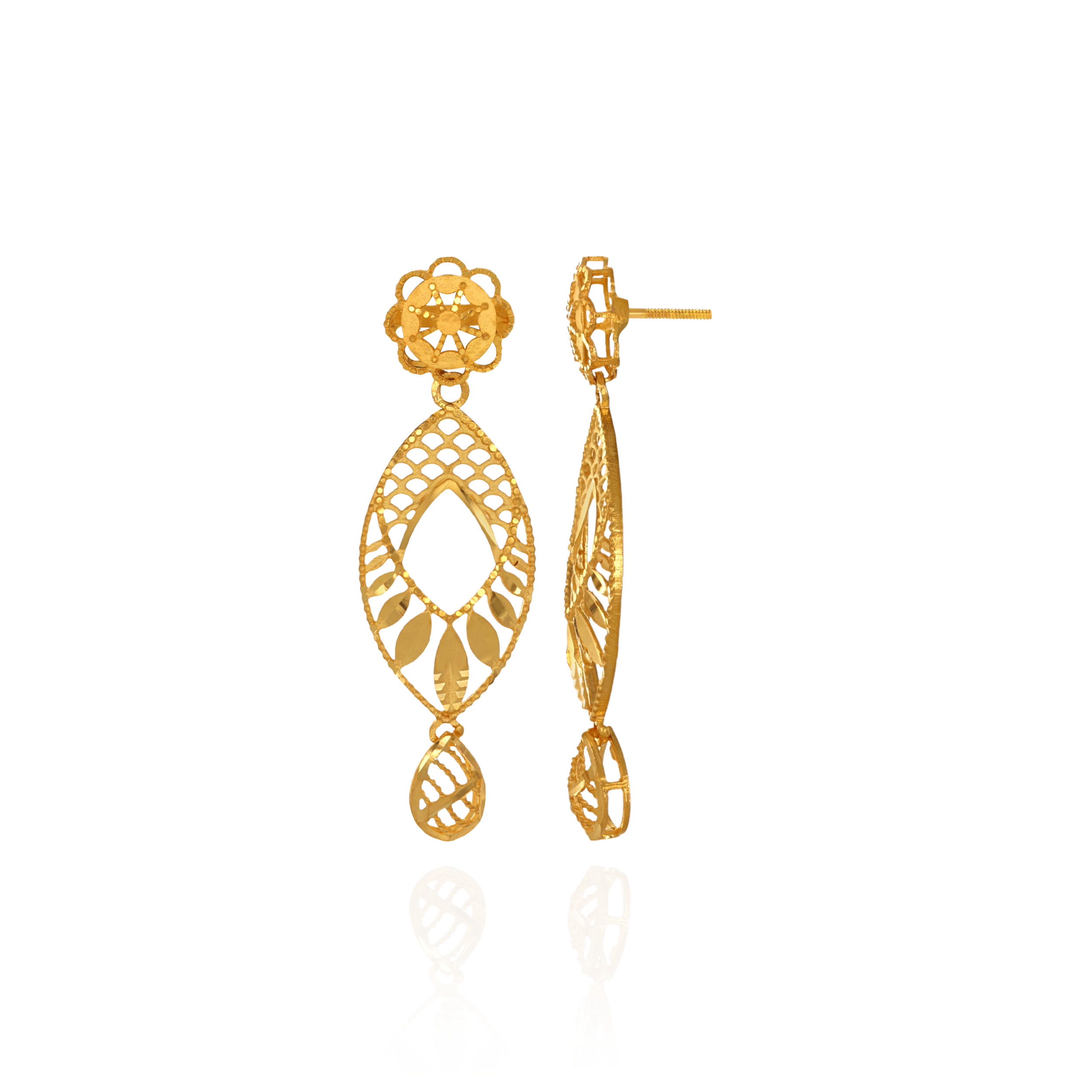 Gleam Weave Gold Drops - Senco Gold and Diamonds