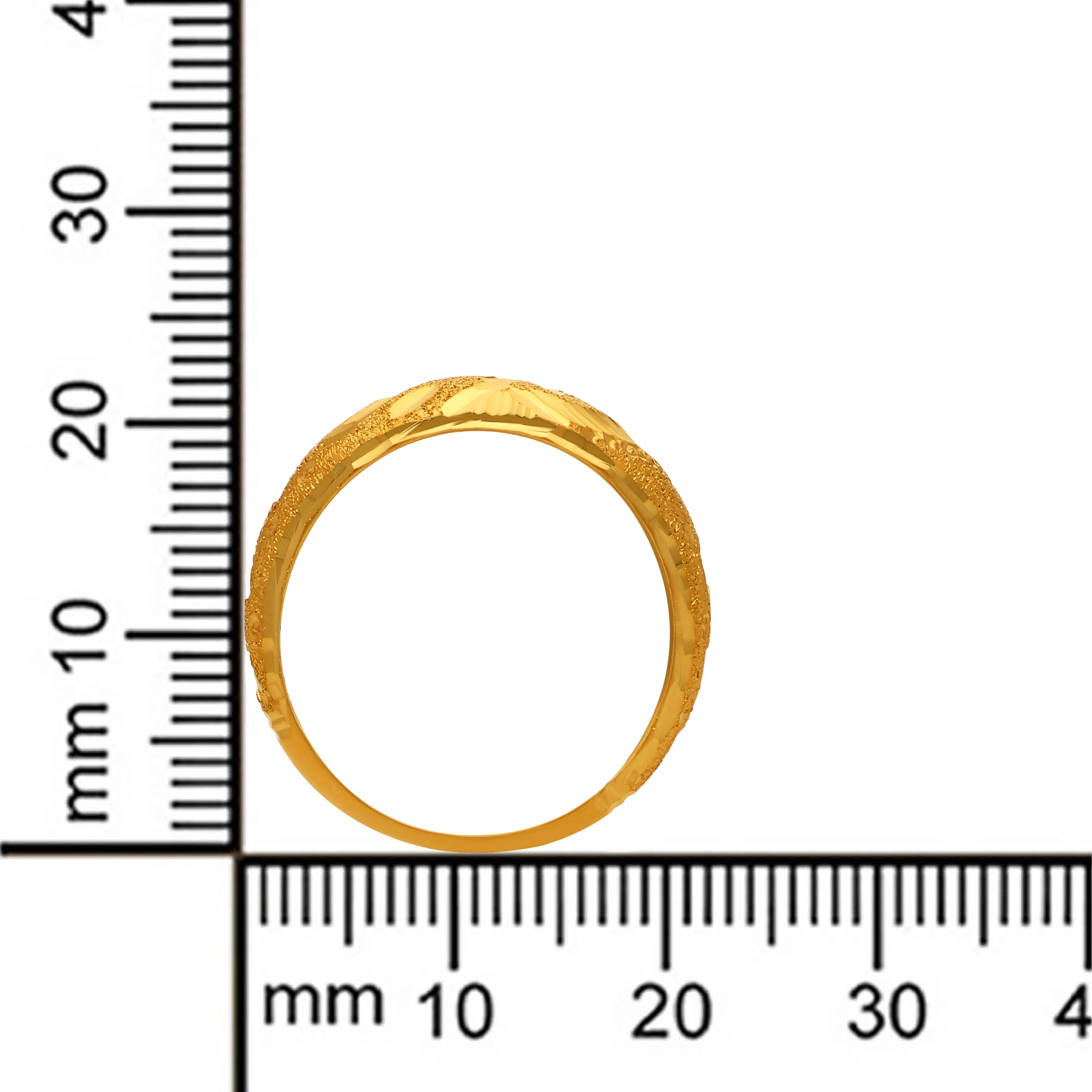 Aureate Floral-Carve Gold Ring - Senco Gold and Diamonds