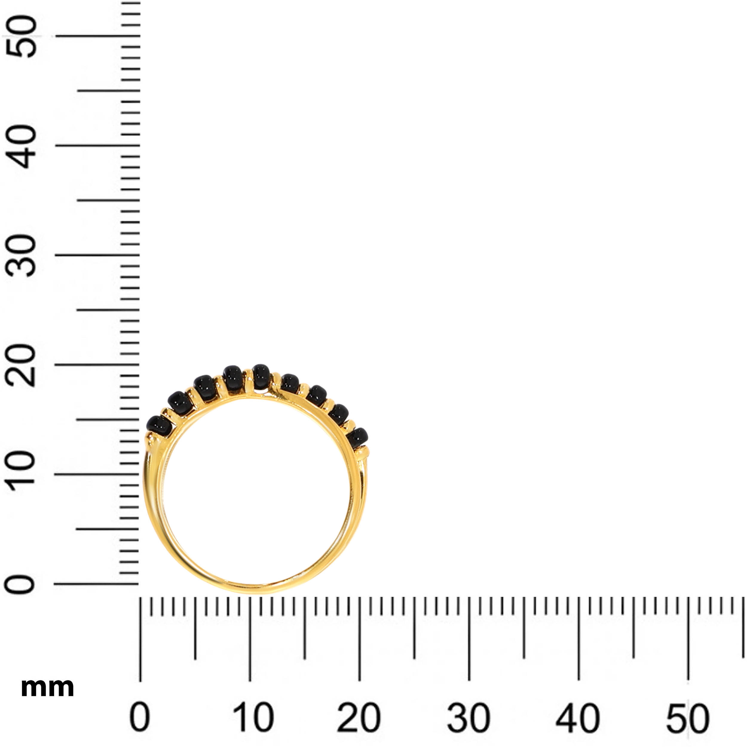 Overlapped Beads Gold Ring - Senco Gold and Diamonds