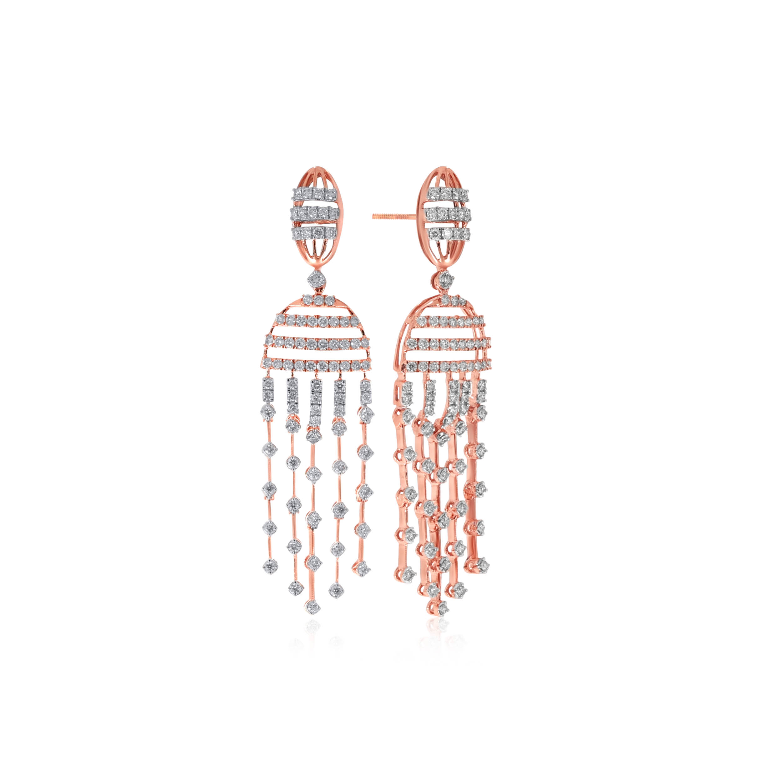 Dripping Splendour Diamond Earrings - Senco Gold and Diamonds