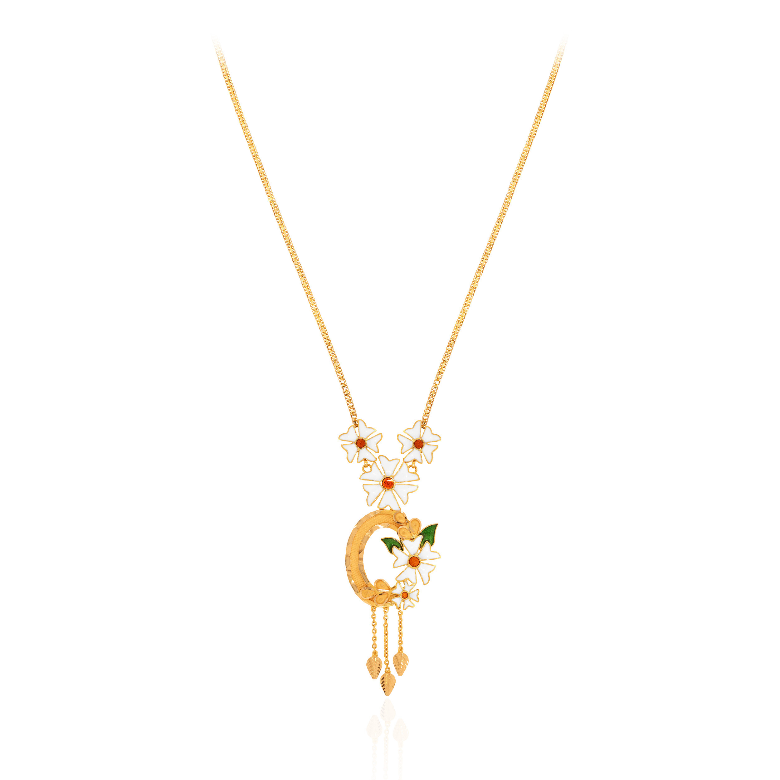 22K Yellow Gold Chain Pendant-GPN-D000783649 - Senco Gold and Diamonds