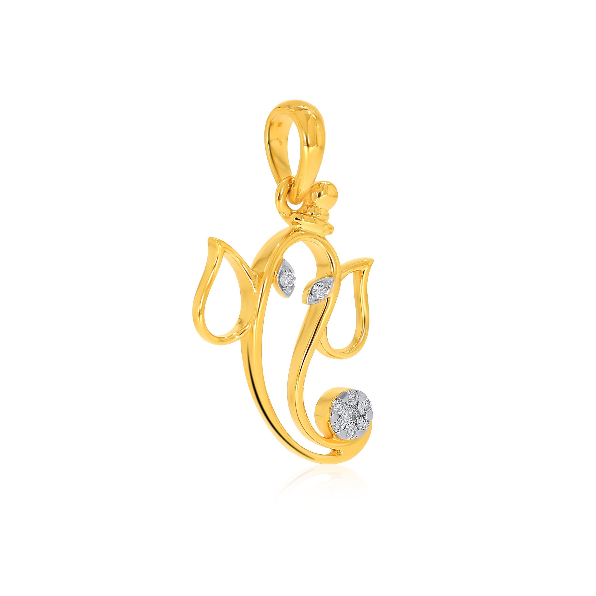 Enchanting Gajanan Diamond Pendant - Senco Gold and Diamonds