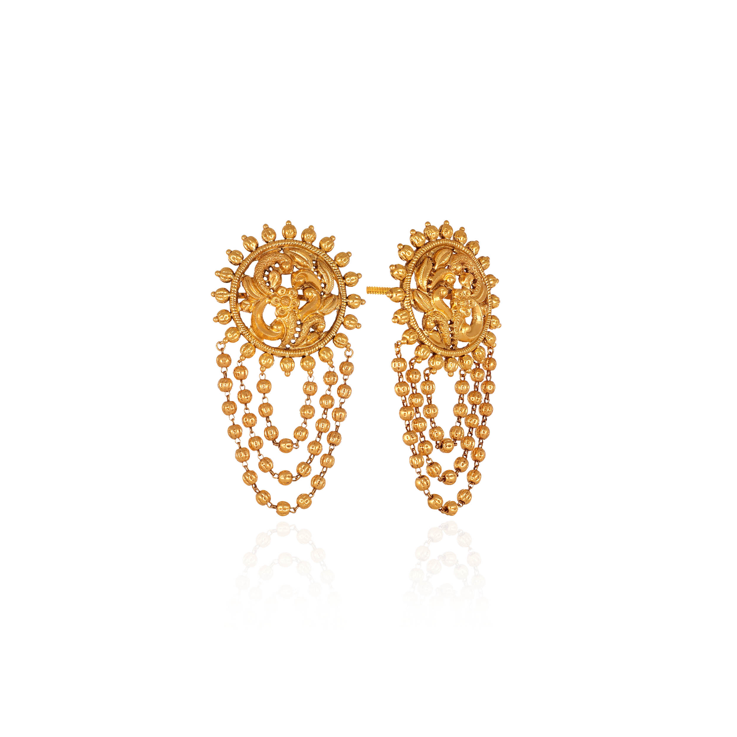 Artisanal Tradition Gold Earrings - Senco Gold and Diamonds