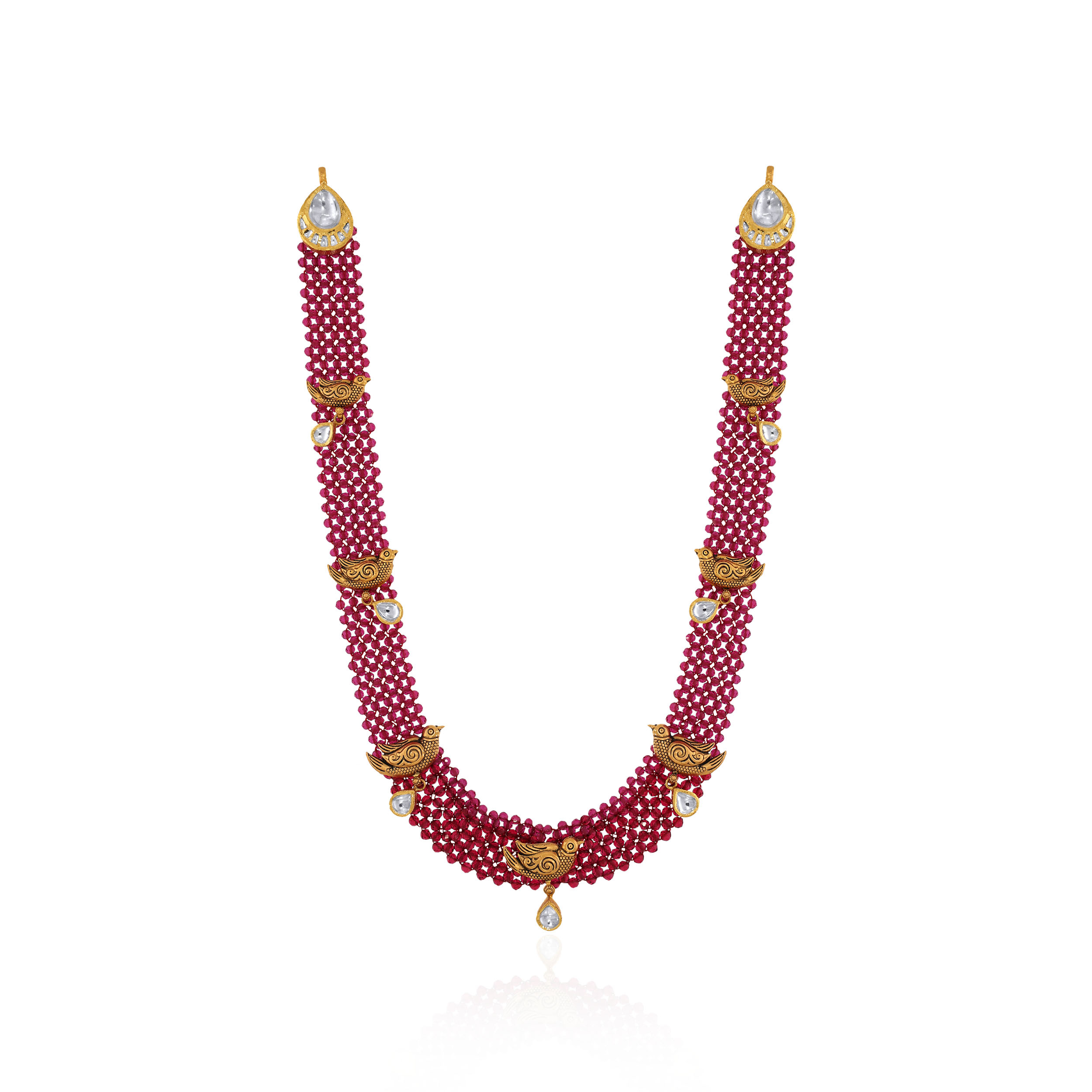 22K Yellow Gold Kundan Necklace-GN-D000788421 - Senco Gold and Diamonds