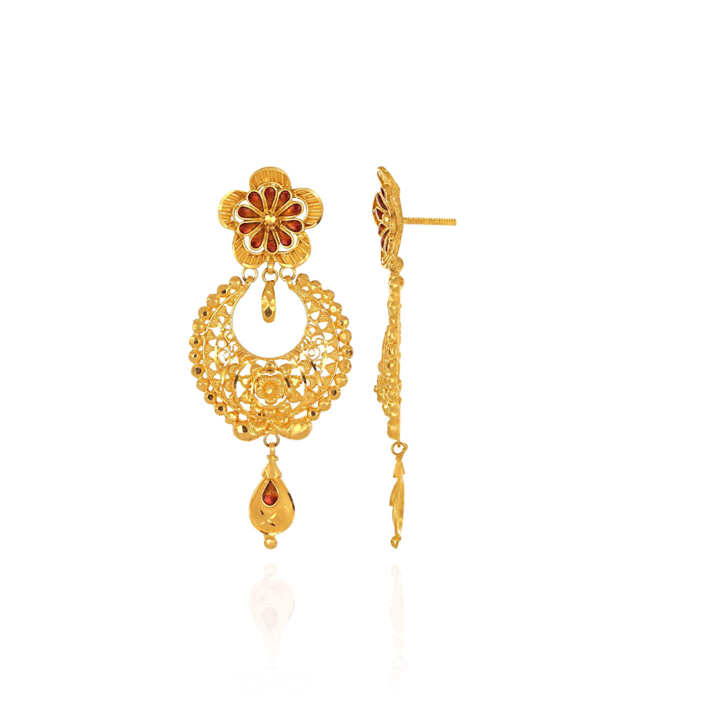Marivelle Bloom Gold Earrings - Senco Gold and Diamonds
