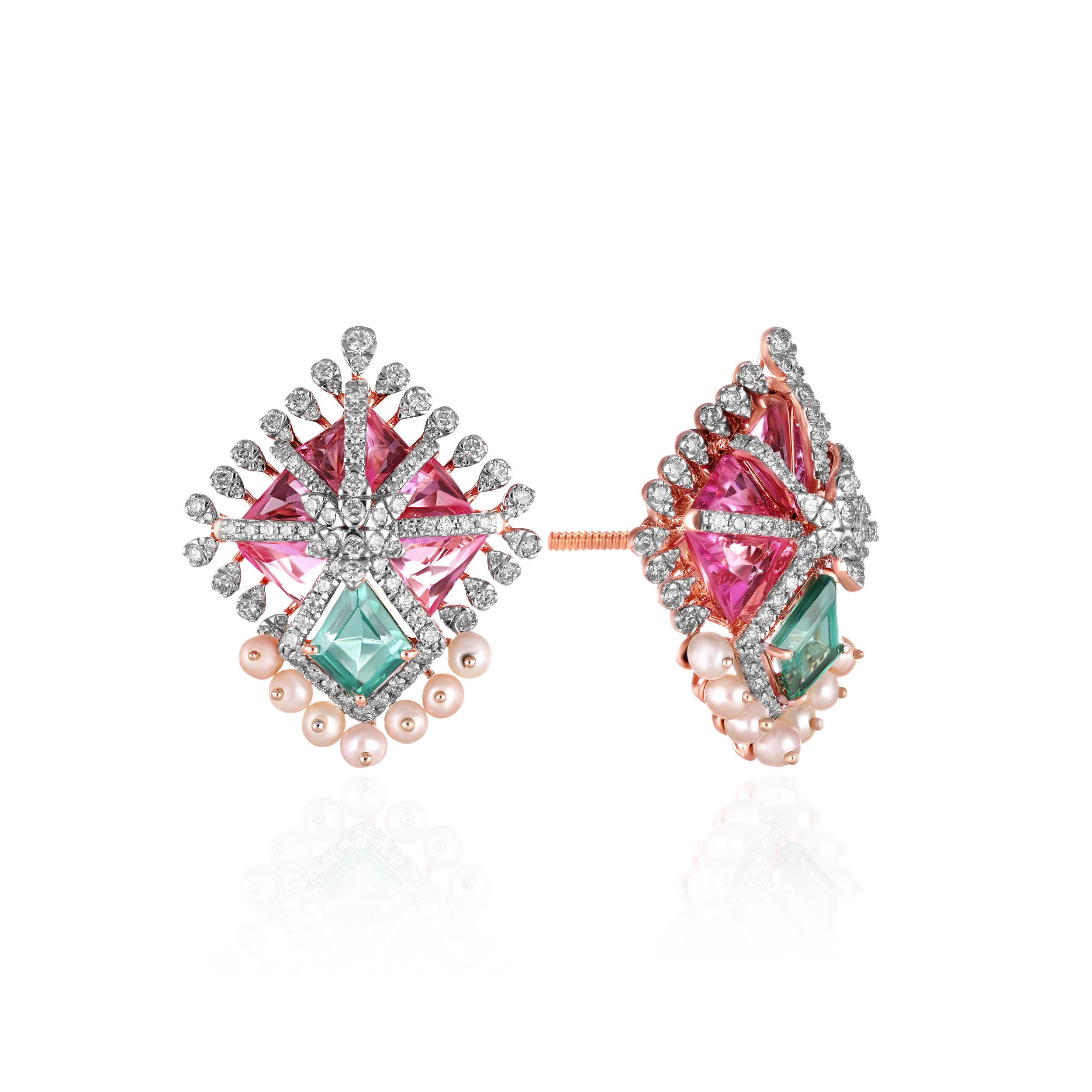 Fairy Tale Floral Diamond Studs - Senco Gold and Diamonds
