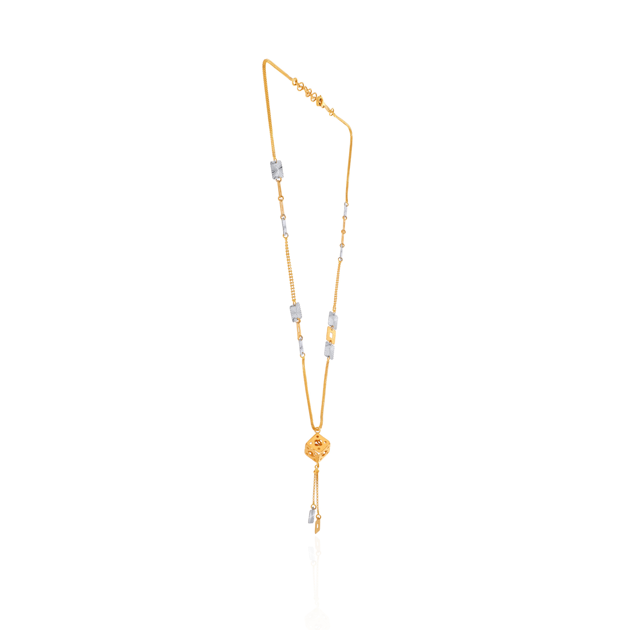 Stylish Blocks Gold Chain - Senco Gold and Diamonds