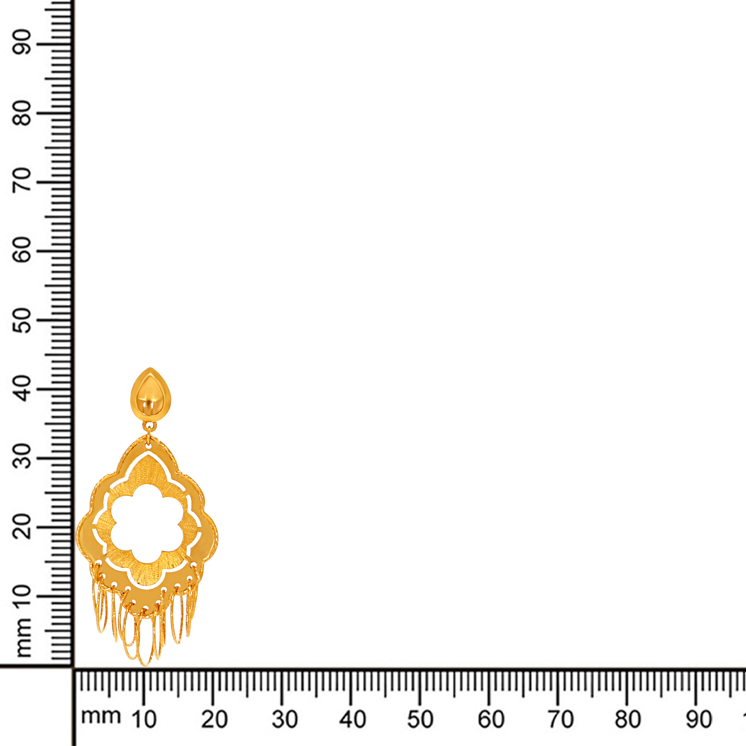 Appealing Cutout Gold Drop Earrings - Senco Gold and Diamonds