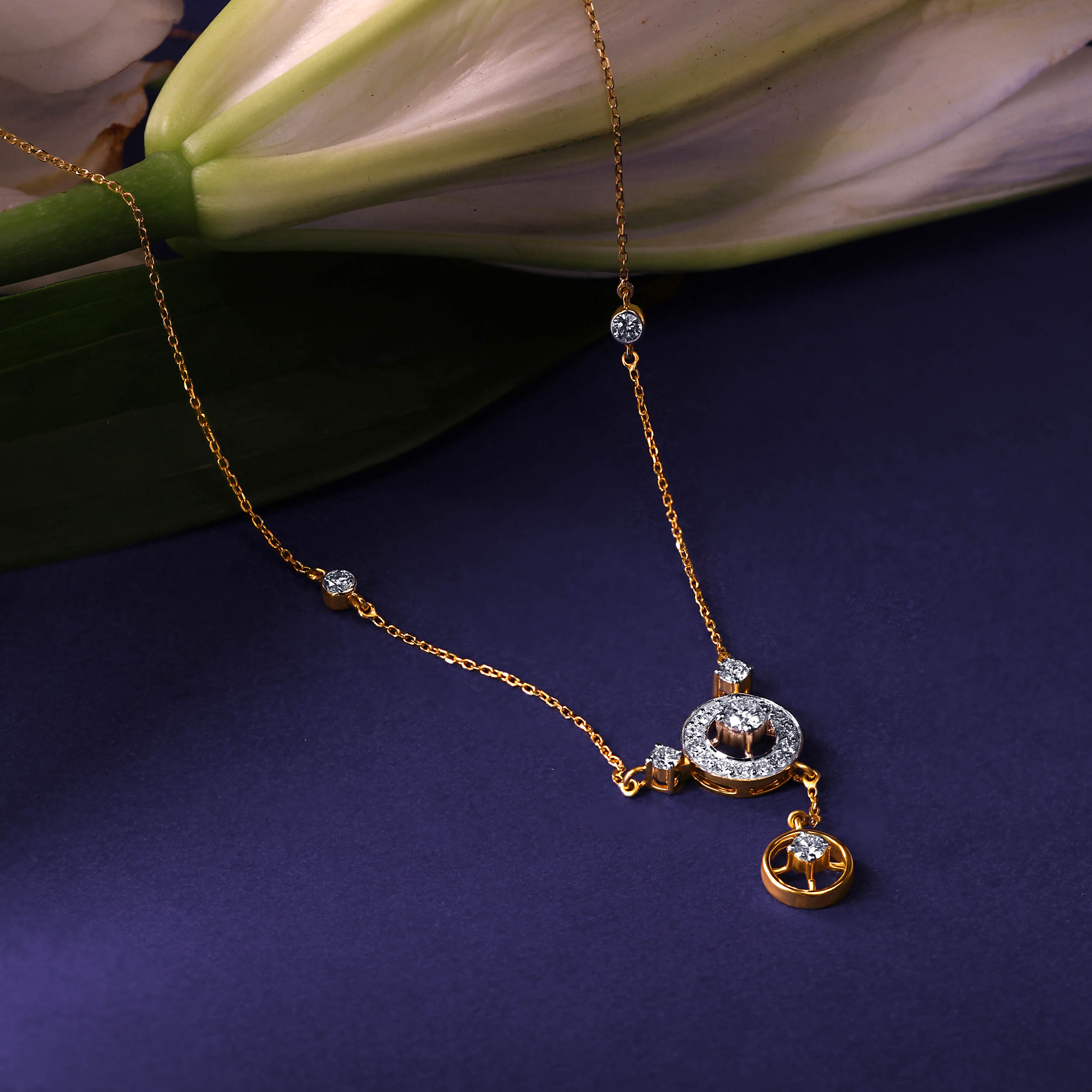 Fiery Heart Solitaire Chain Pendant - Senco Gold and Diamonds