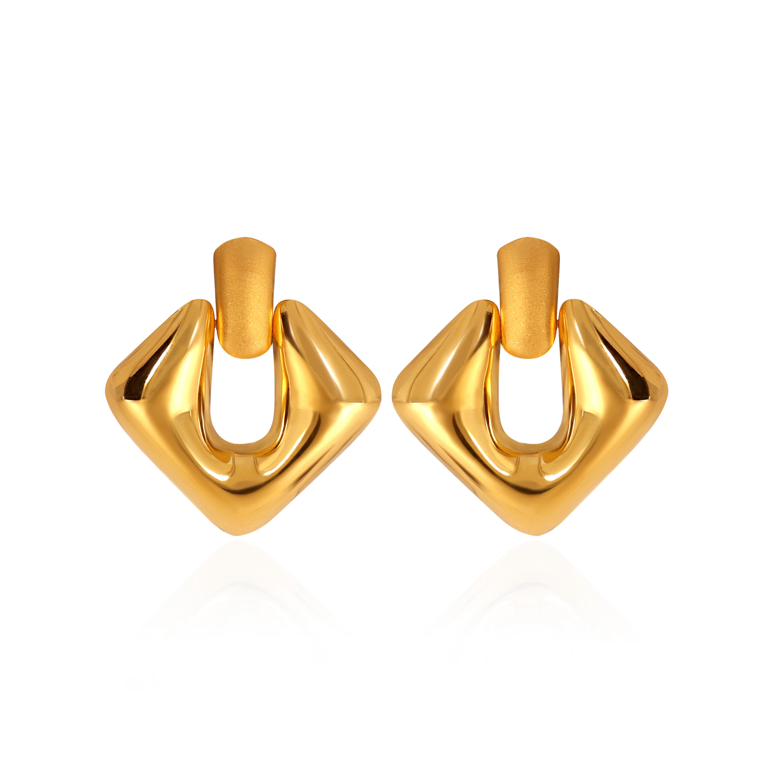 Minimalist Allure Gold Studs - Senco Gold and Diamonds