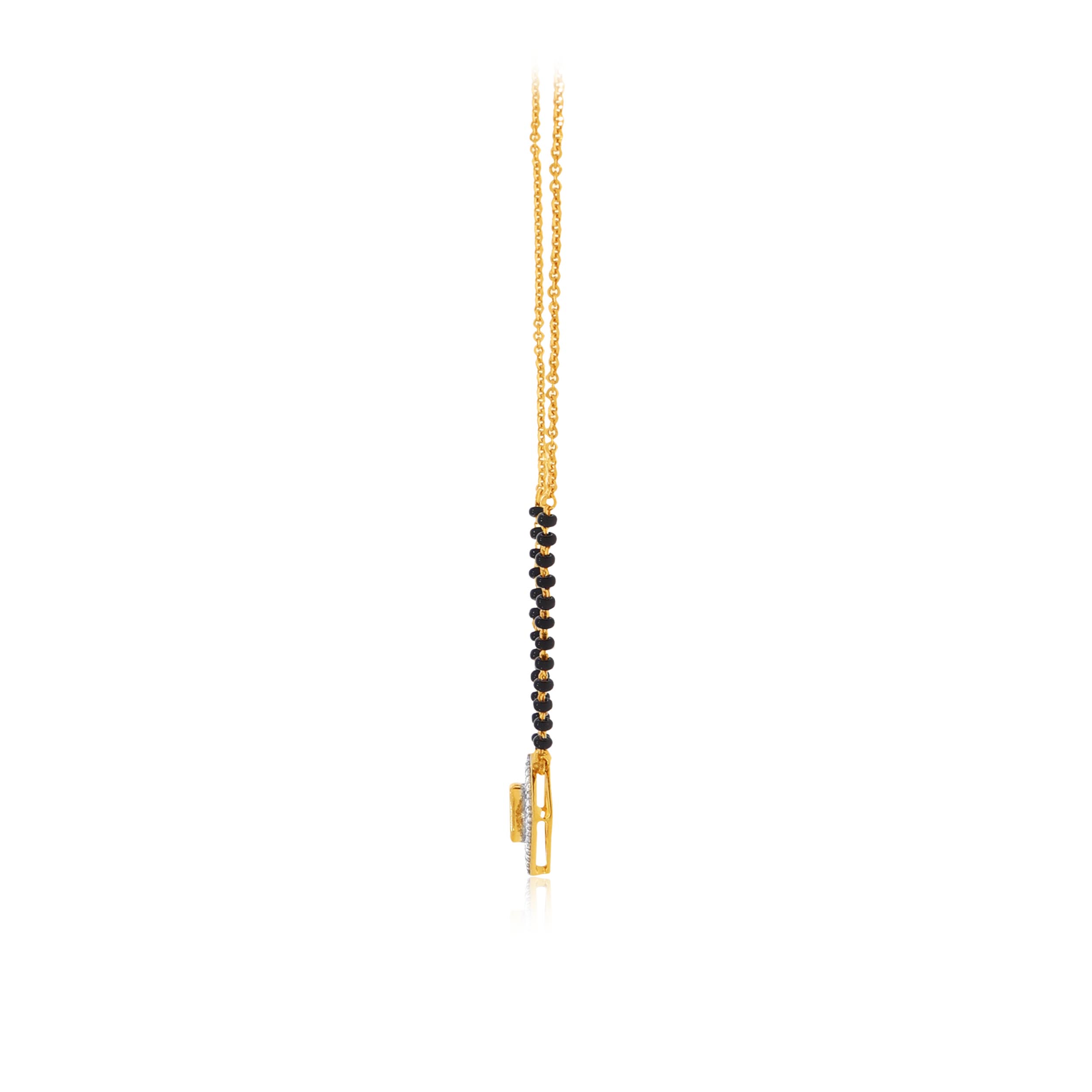 Soaring Shimmer Polki Diamond Mangalsutra - Senco Gold and Diamonds