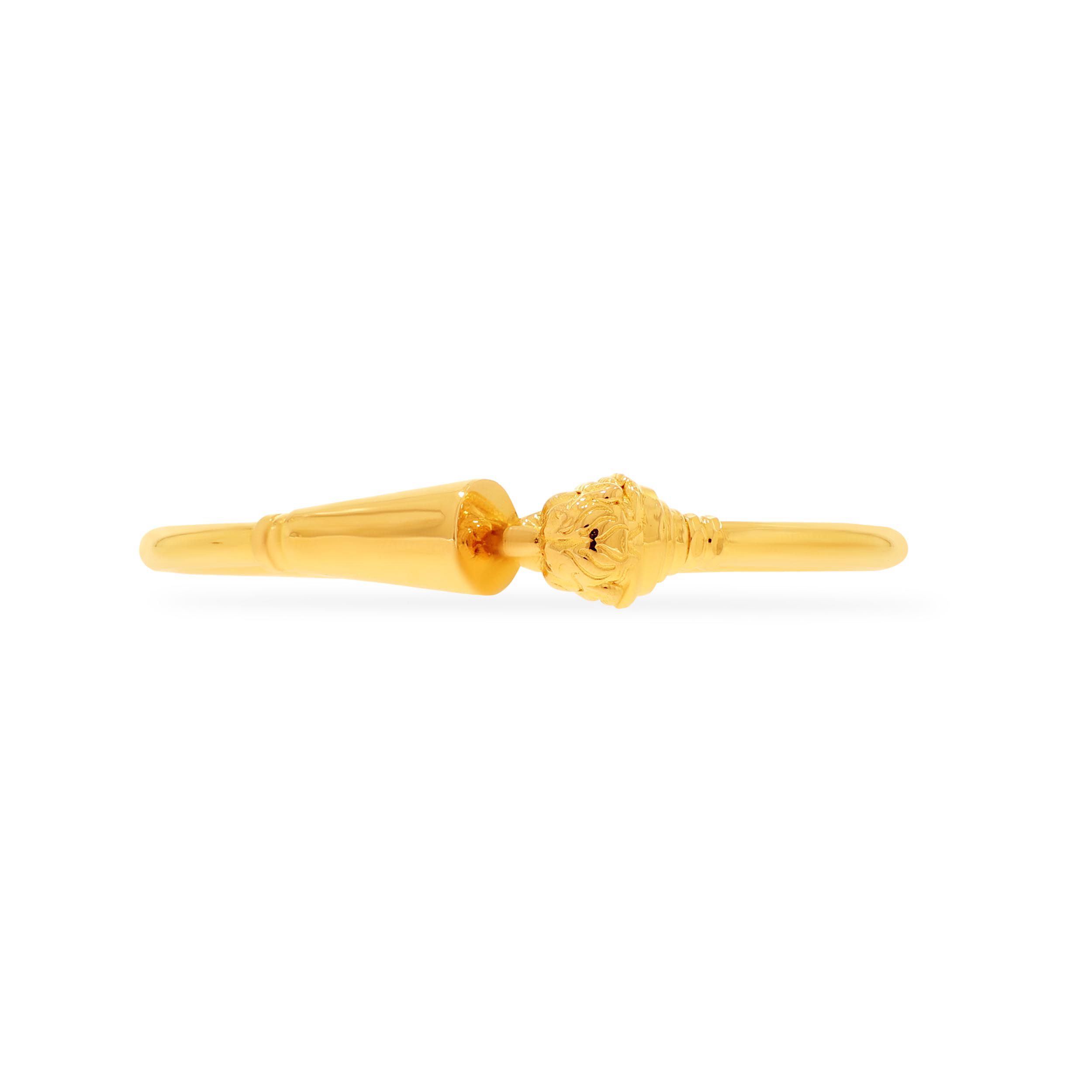 Ethnic Sheen Gold Mukh Bangle - Senco Gold and Diamonds